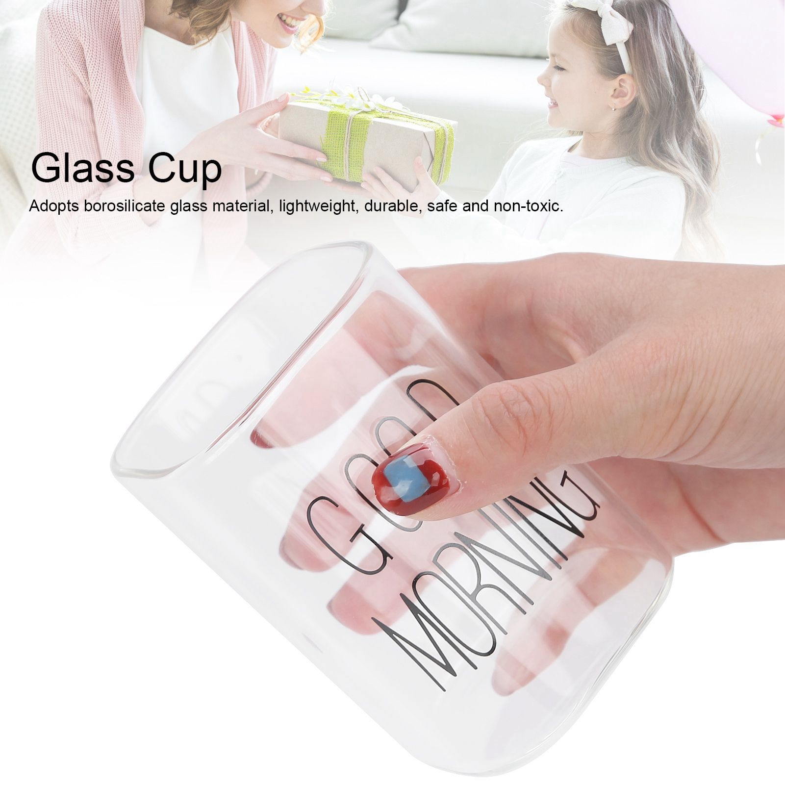 Transparent Milk Cup Innovative Coffee Mug Tea Drink Glass Drinkware for Home view 13
