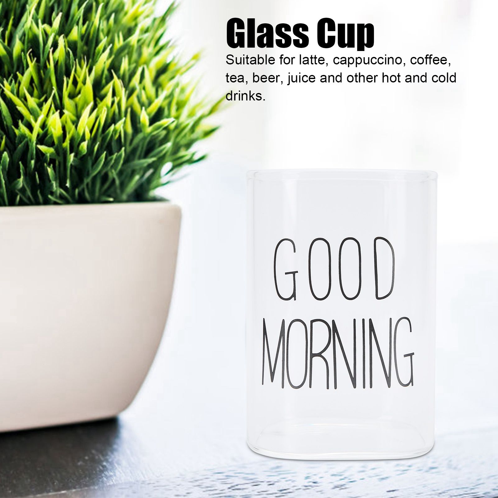 Transparent Milk Cup Innovative Coffee Mug Tea Drink Glass Drinkware for Home view 14