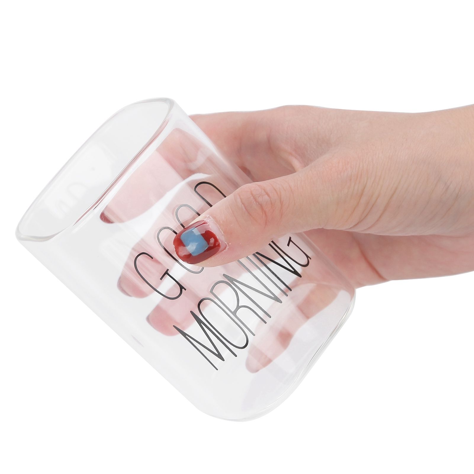 Transparent Milk Cup Innovative Coffee Mug Tea Drink Glass Drinkware for Home view 15