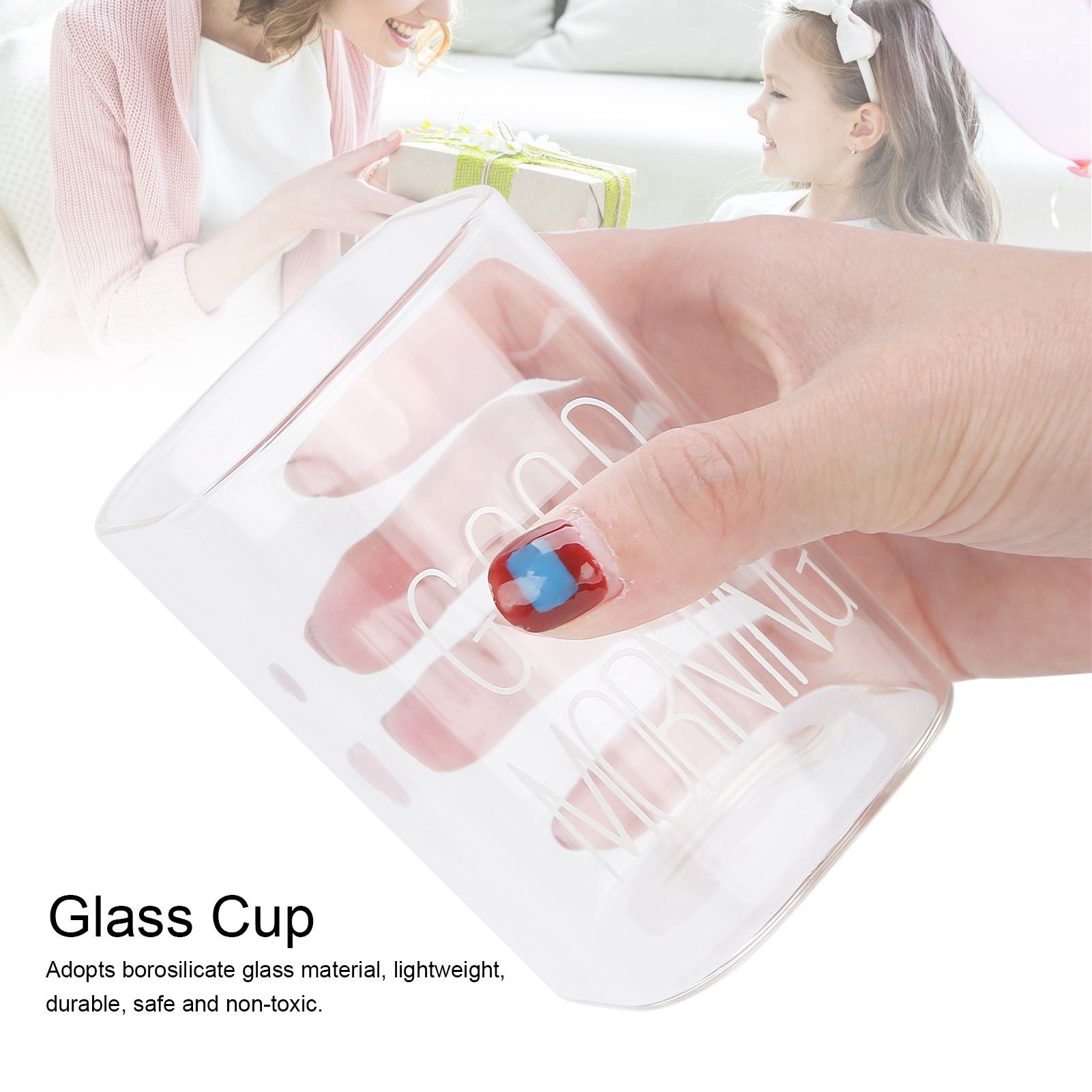 Transparent Milk Cup Innovative Coffee Mug Tea Drink Glass Drinkware for Home view 13
