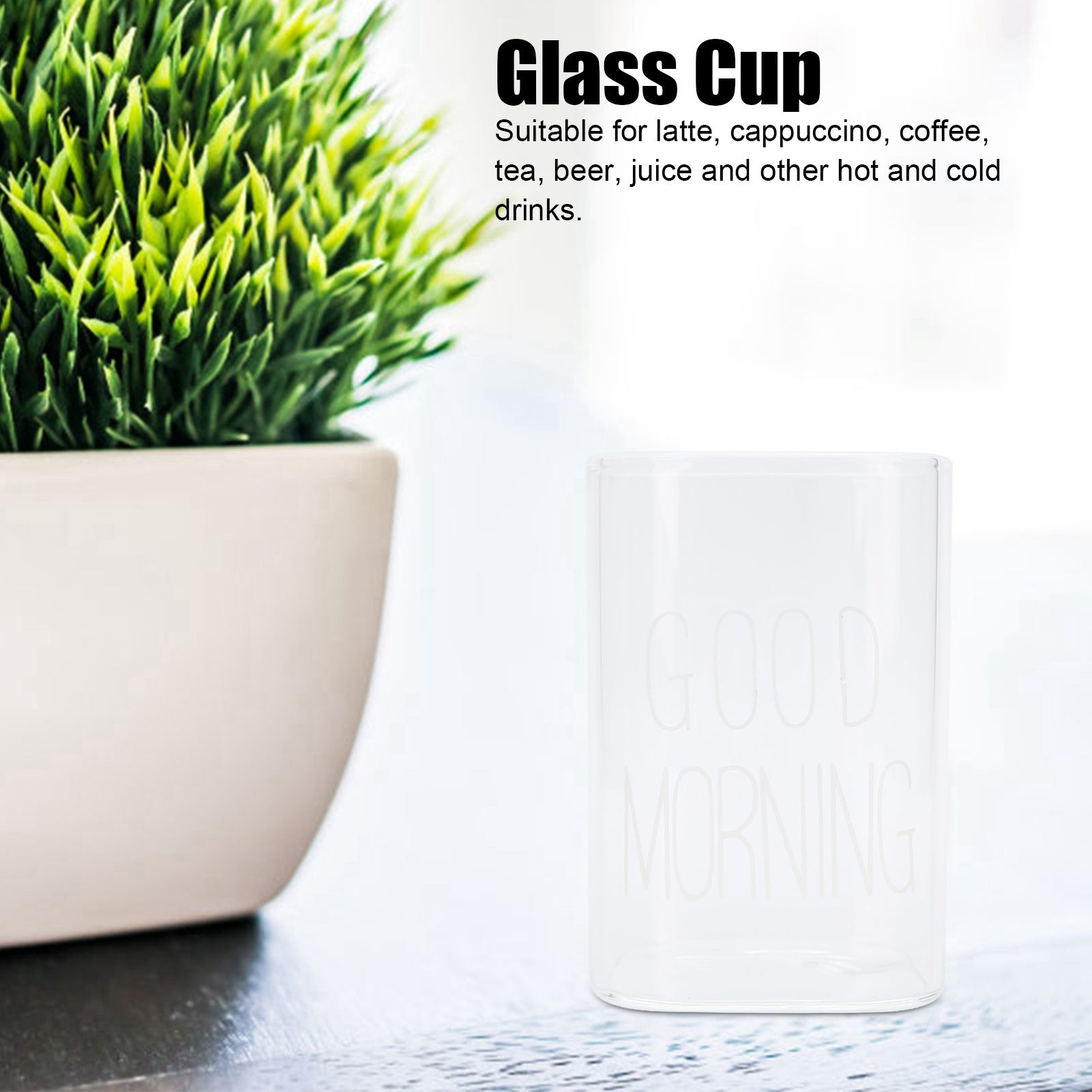 Transparent Milk Cup Innovative Coffee Mug Tea Drink Glass Drinkware for Home view 14