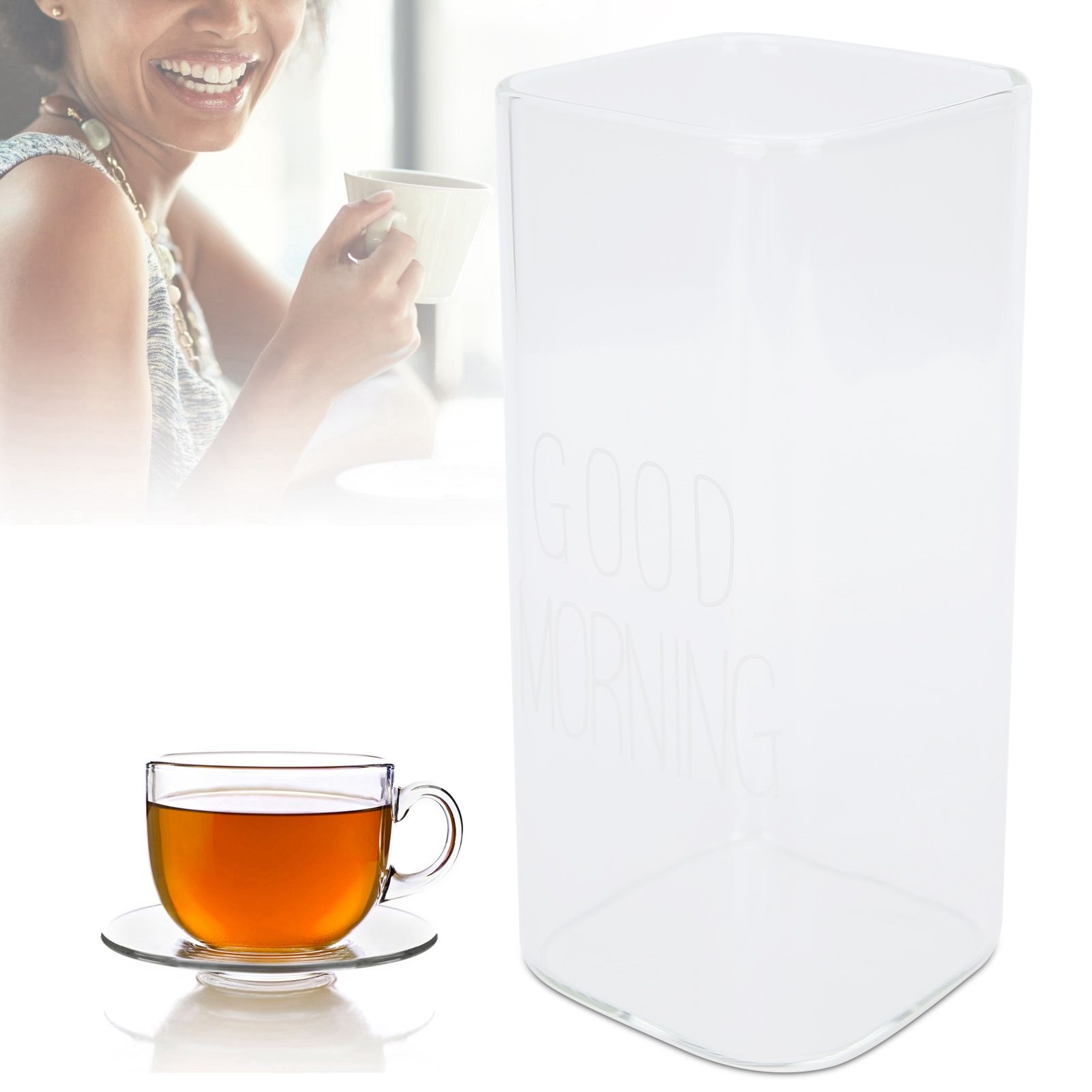 Transparent Milk Cup Innovative Coffee Mug Tea Drink Glass Drinkware for Home view 10