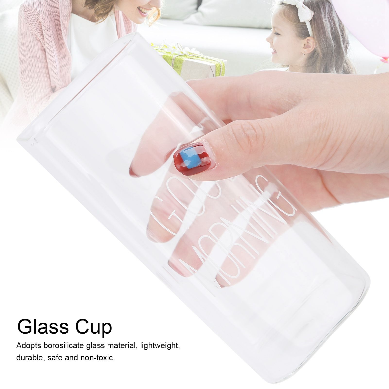 Transparent Milk Cup Innovative Coffee Mug Tea Drink Glass Drinkware for Home view 13