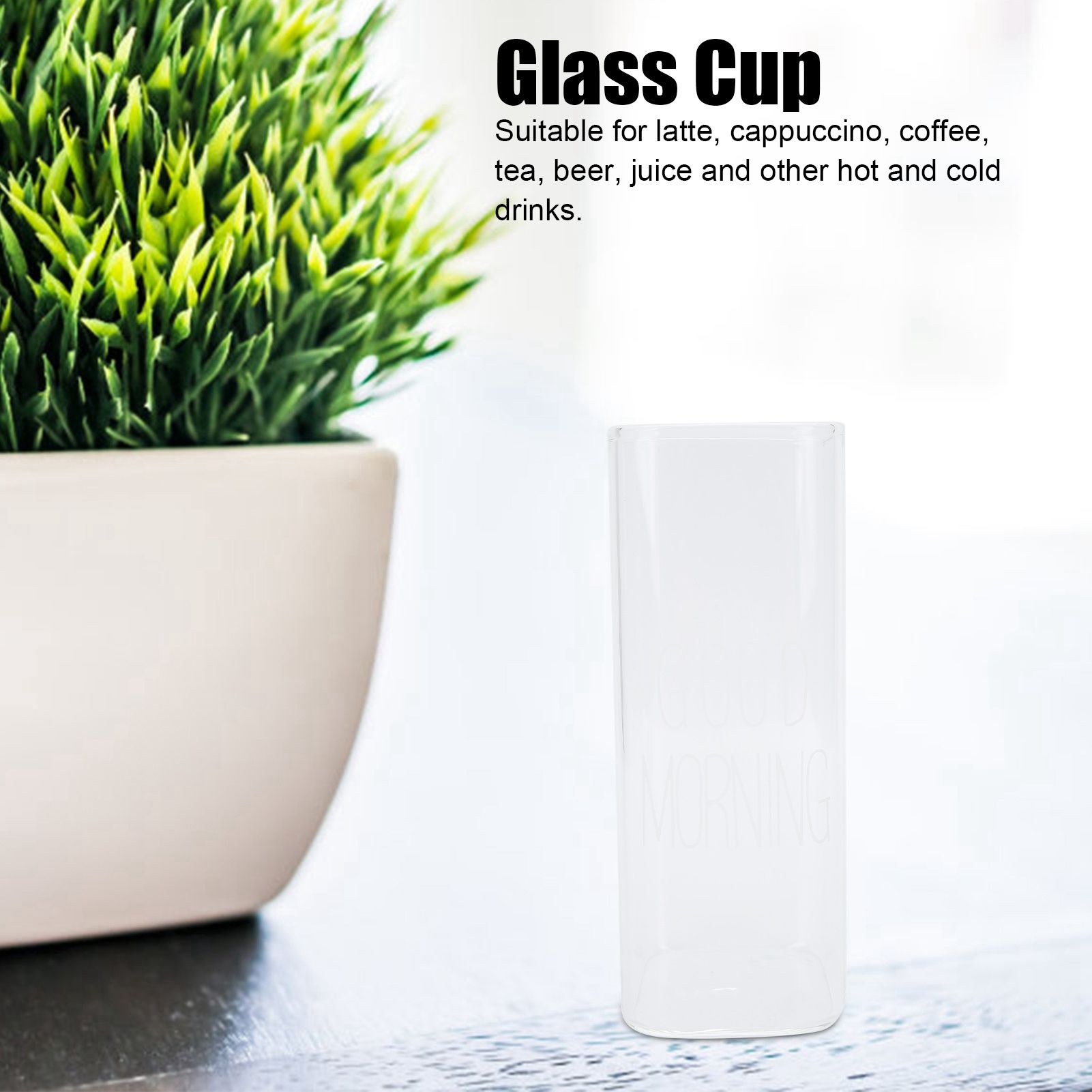 Transparent Milk Cup Innovative Coffee Mug Tea Drink Glass Drinkware for Home view 14