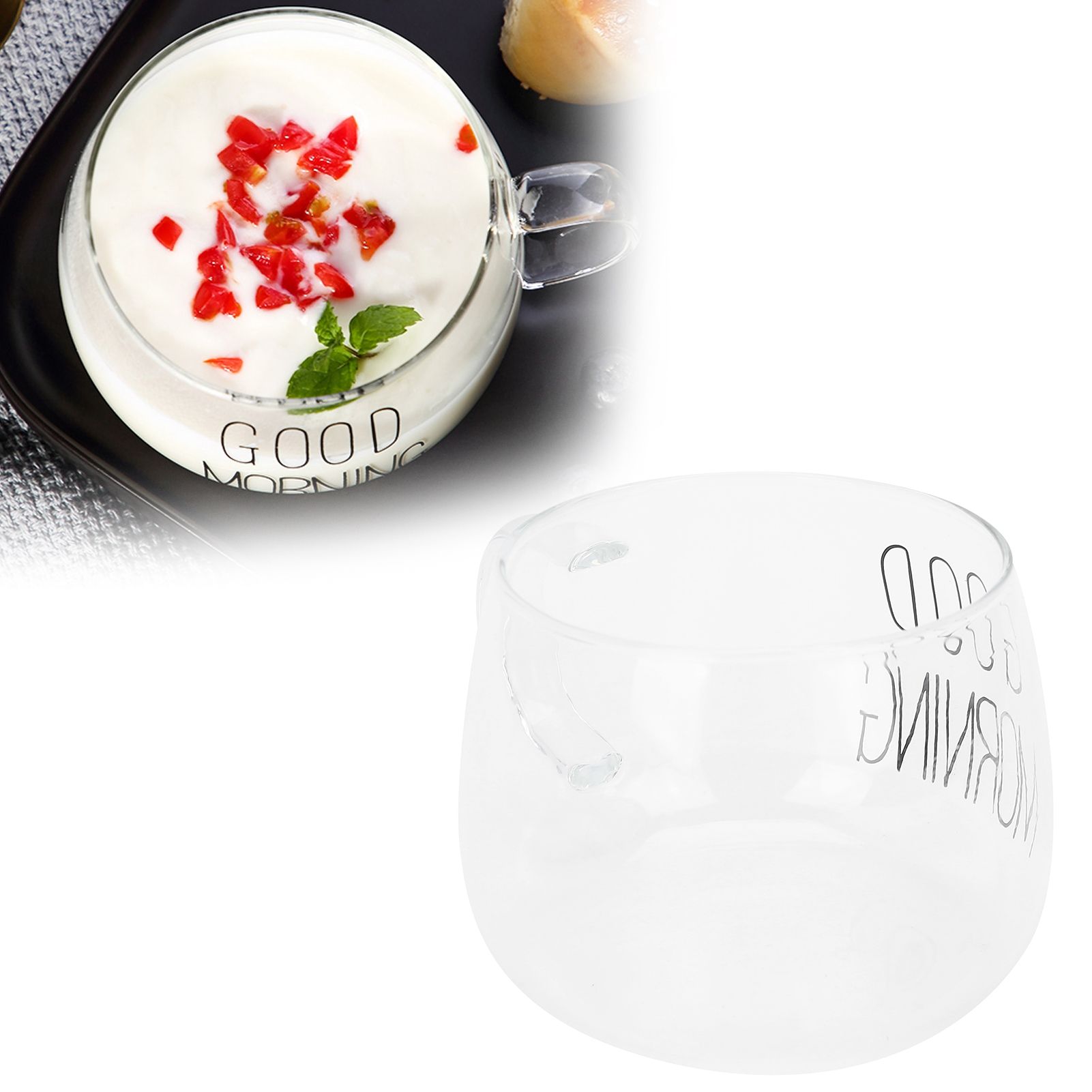 Coffee Cup Transparent Borosilicate Glass Mug with Handle for Milk Tea view 10