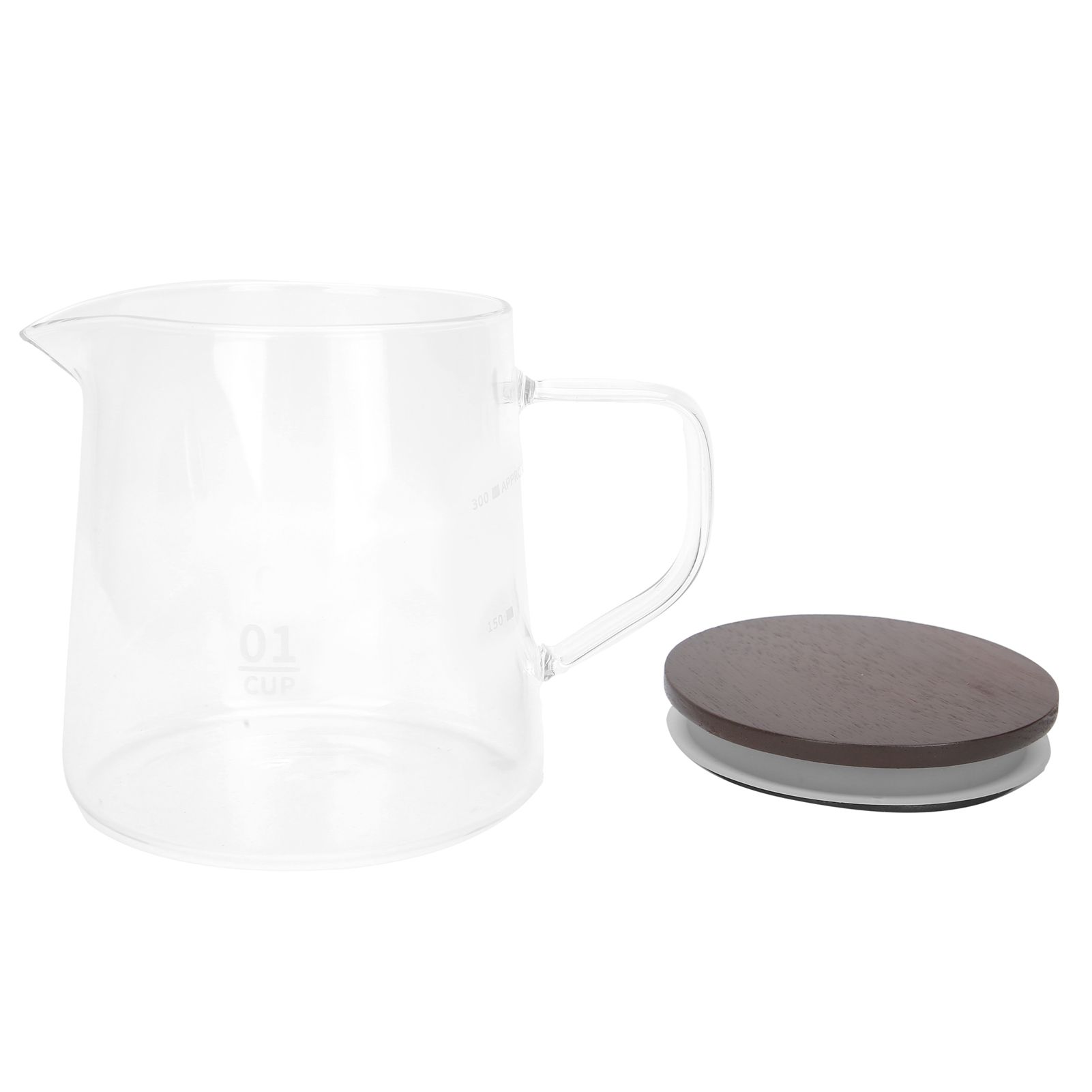 Coffee Pot with Lid HeatResistant Glass Heat Insulation Handle Kettle for Tea view 2