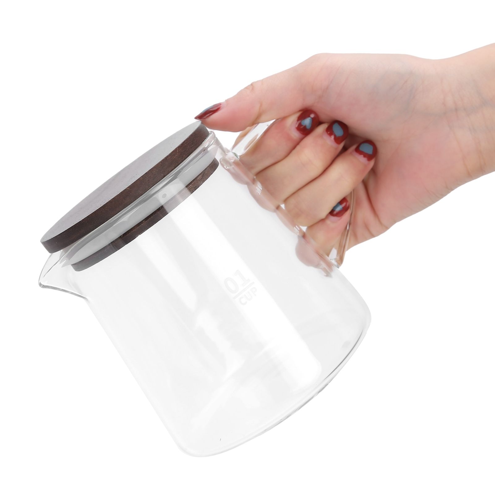 Coffee Pot with Lid HeatResistant Glass Heat Insulation Handle Kettle for Tea view 8