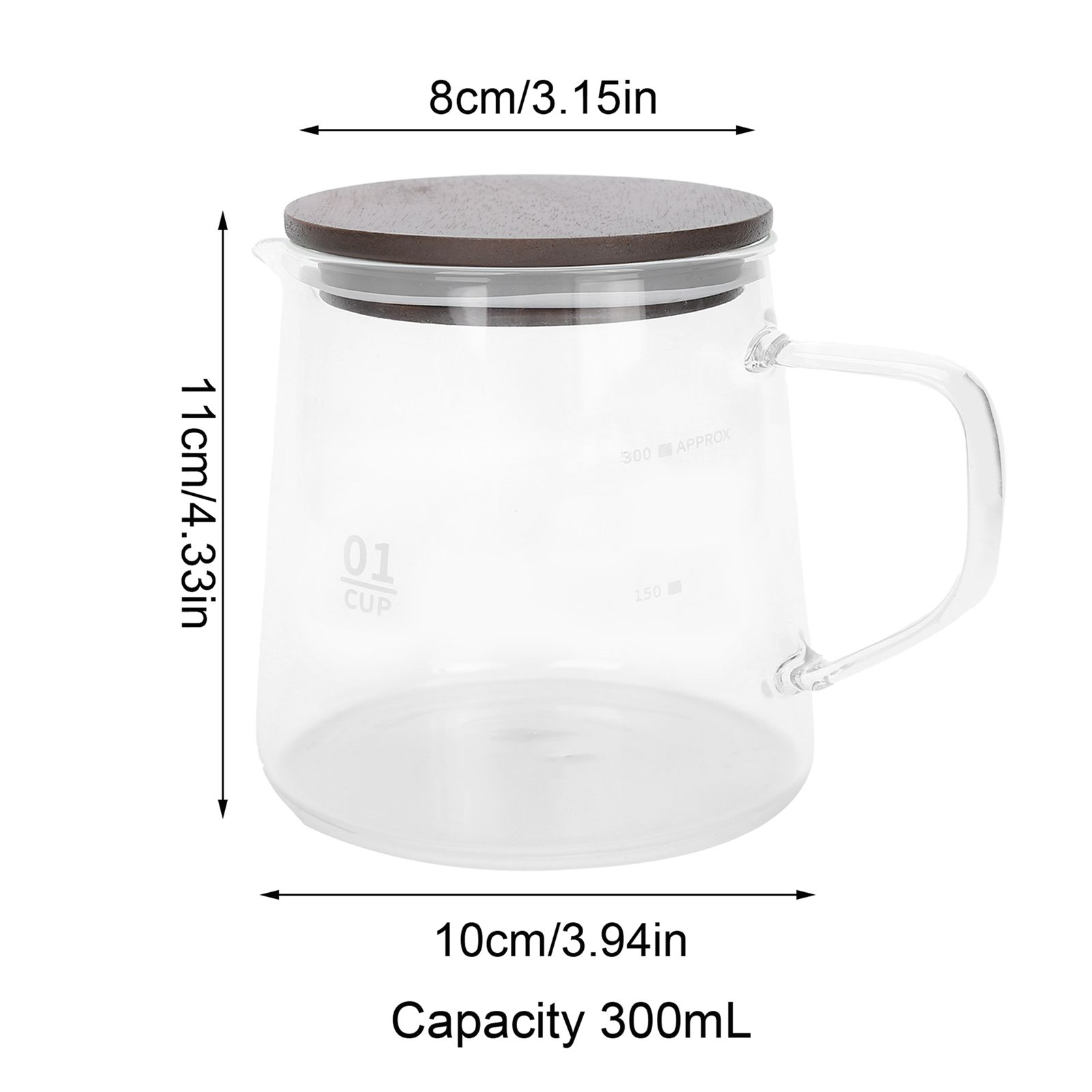 Coffee Pot with Lid HeatResistant Glass Heat Insulation Handle Kettle for Tea view 11