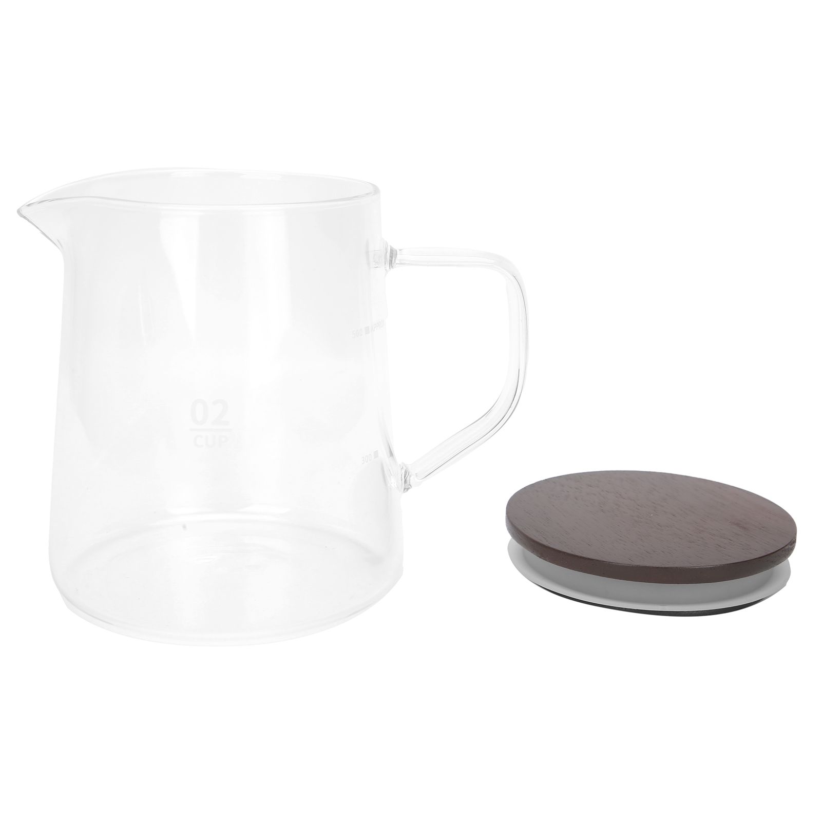 Coffee Pot with Lid HeatResistant Glass Heat Insulation Handle Kettle for Tea view 2