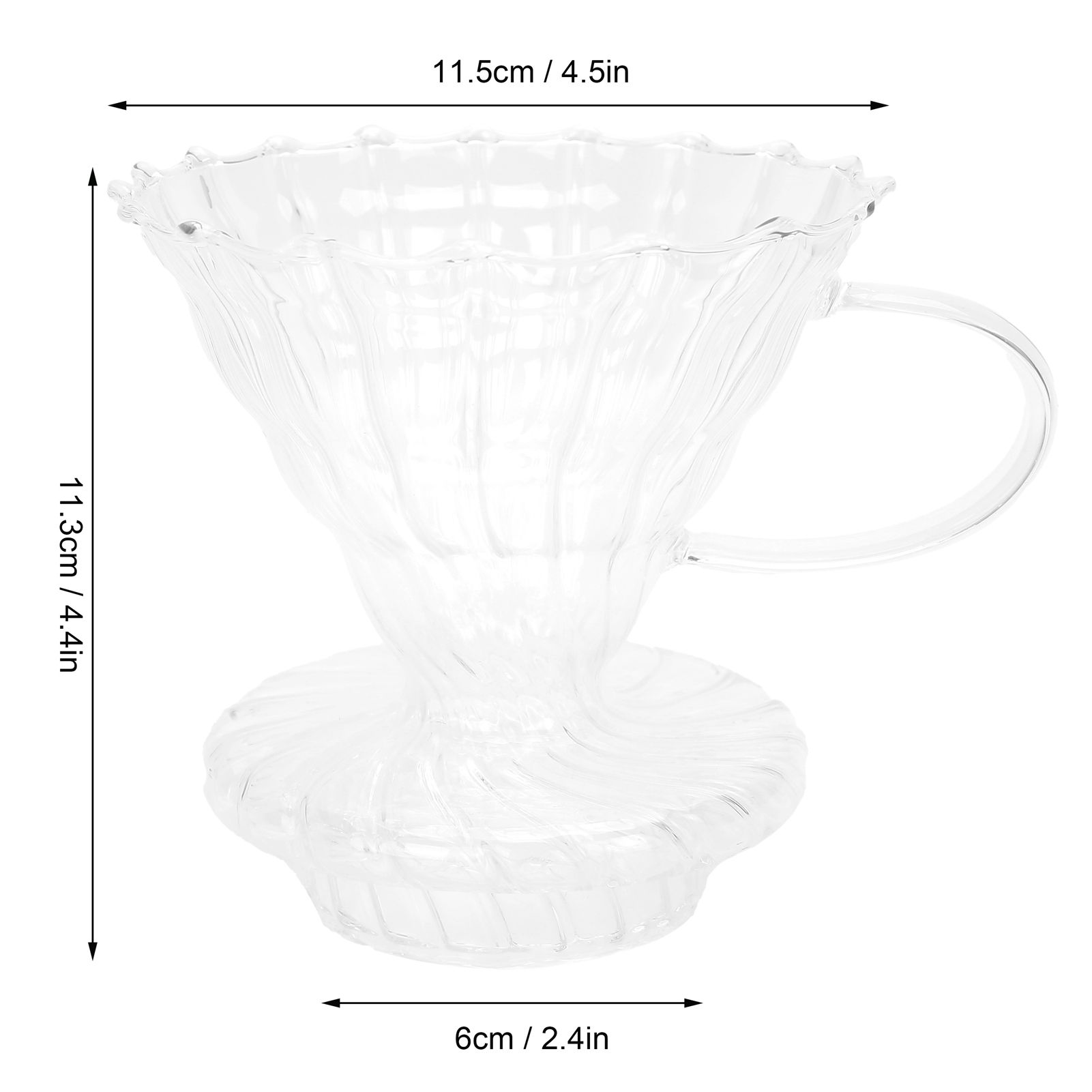 Glass Pour Over Coffee Dripper Cone Filter Cup Coffee Machine Accessories Home view 11