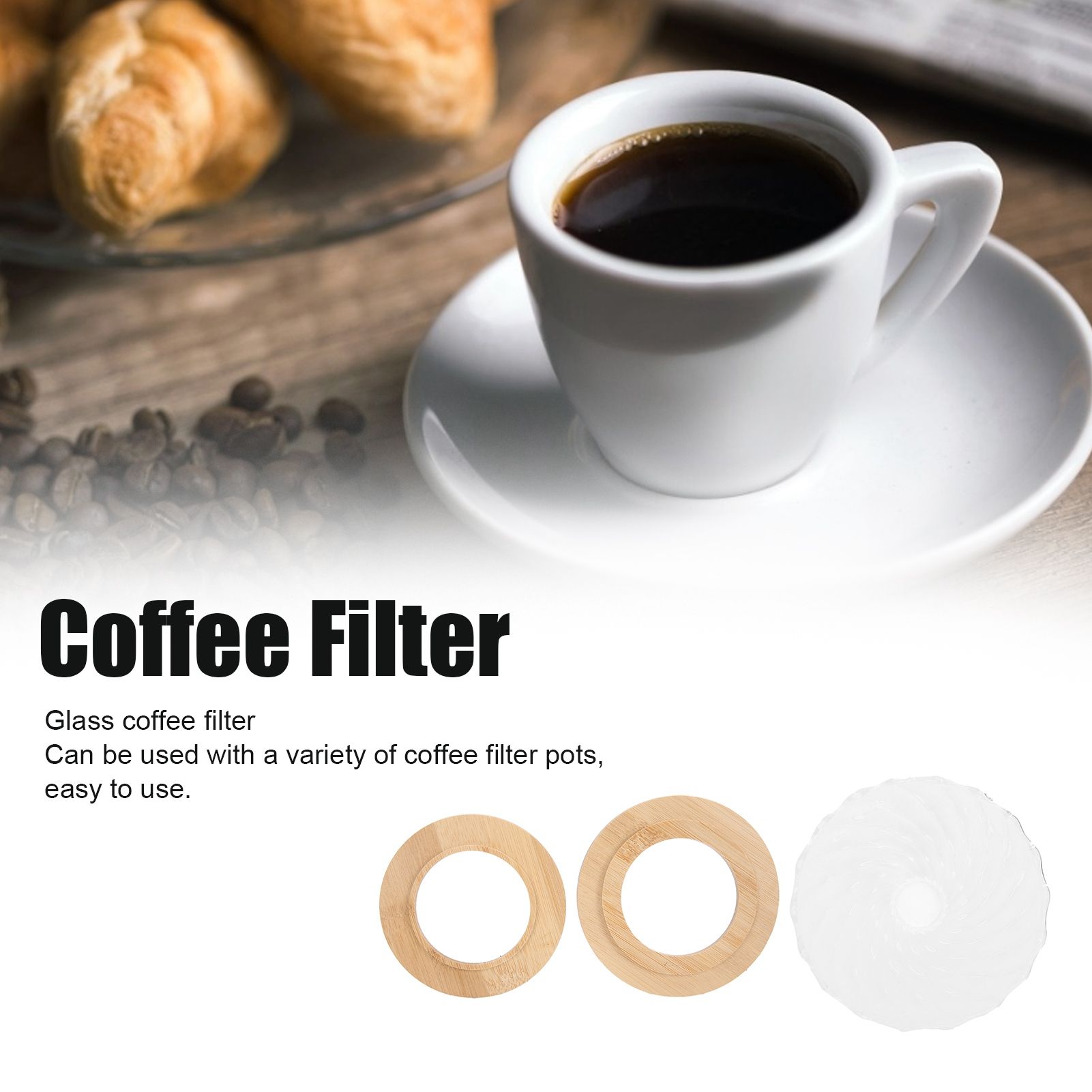 Pour Over Coffee Dripper Cone Filter Cup Coffee Maker Accessories with Wood view 15