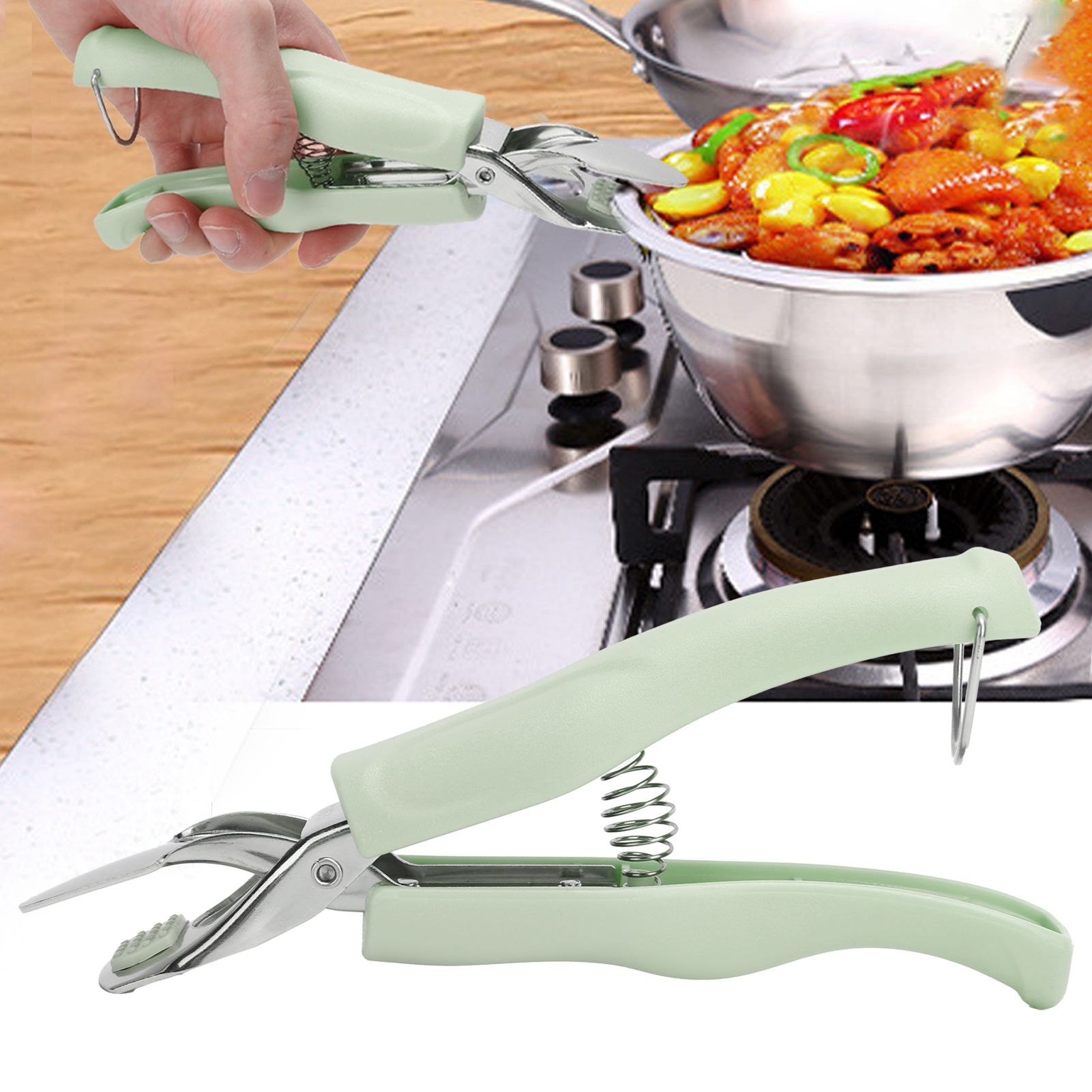 Bowl Gripper Stainless Steel AntiScald AntiSlip Clip Hot Plate Clamp Kitchen view 15
