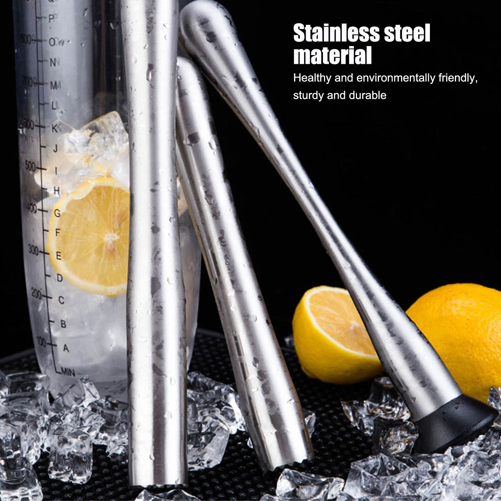 Stainless Steel Ice Crushing Rod Mixer Cocktail Muddler Barware Kitchen Tools view 15