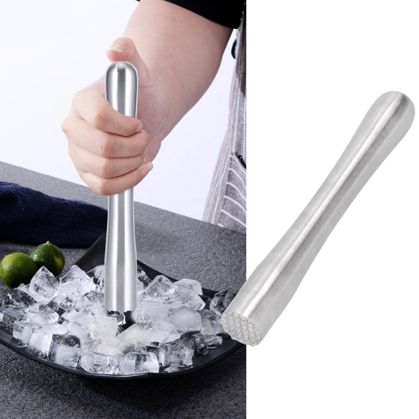Stainless Steel Ice Crushing Rod Mixer Cocktail Muddler Barware Kitchen Tools view 9