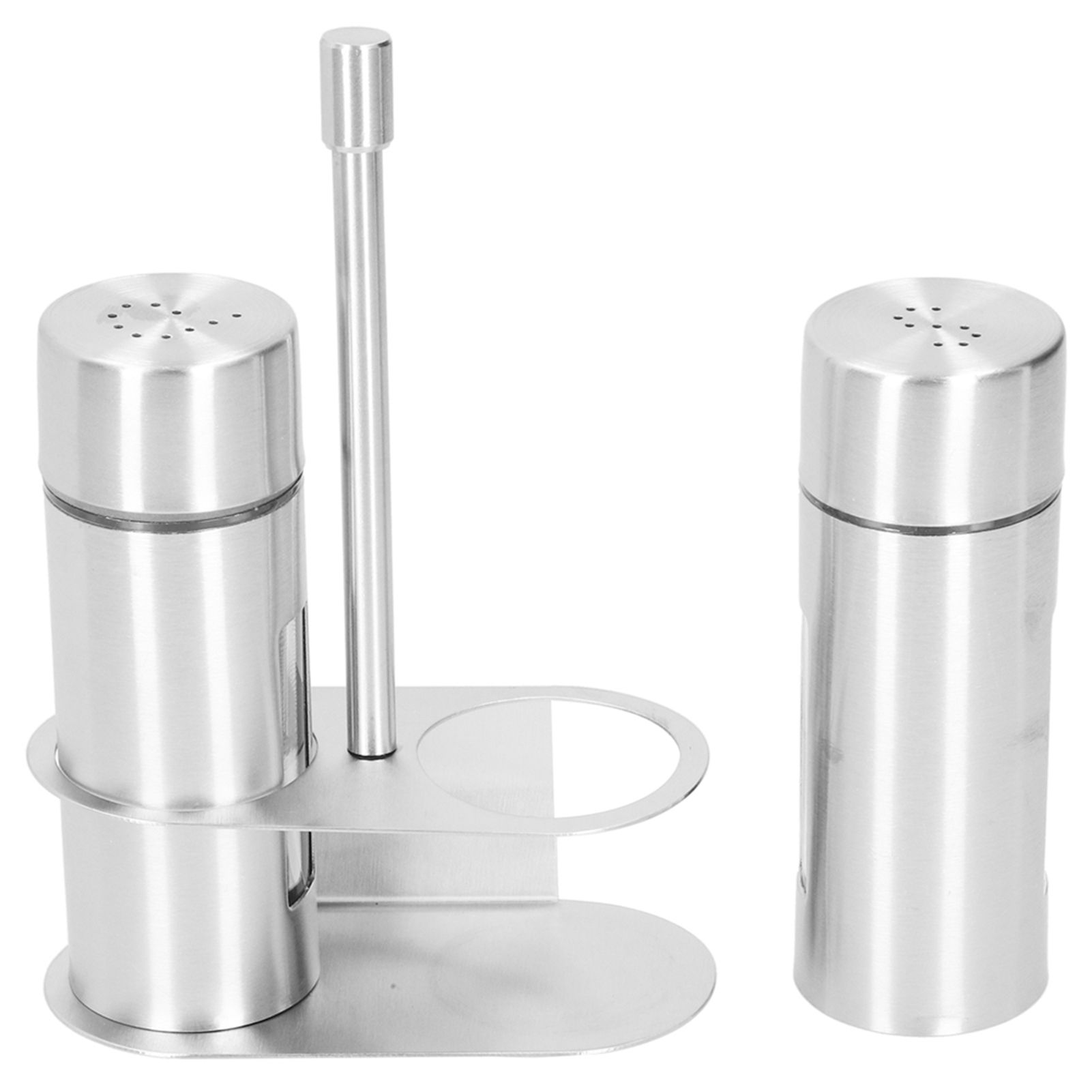 Condiment Container 304 Stainless Steel Seasoning Pots Set with Storage Rack view 2