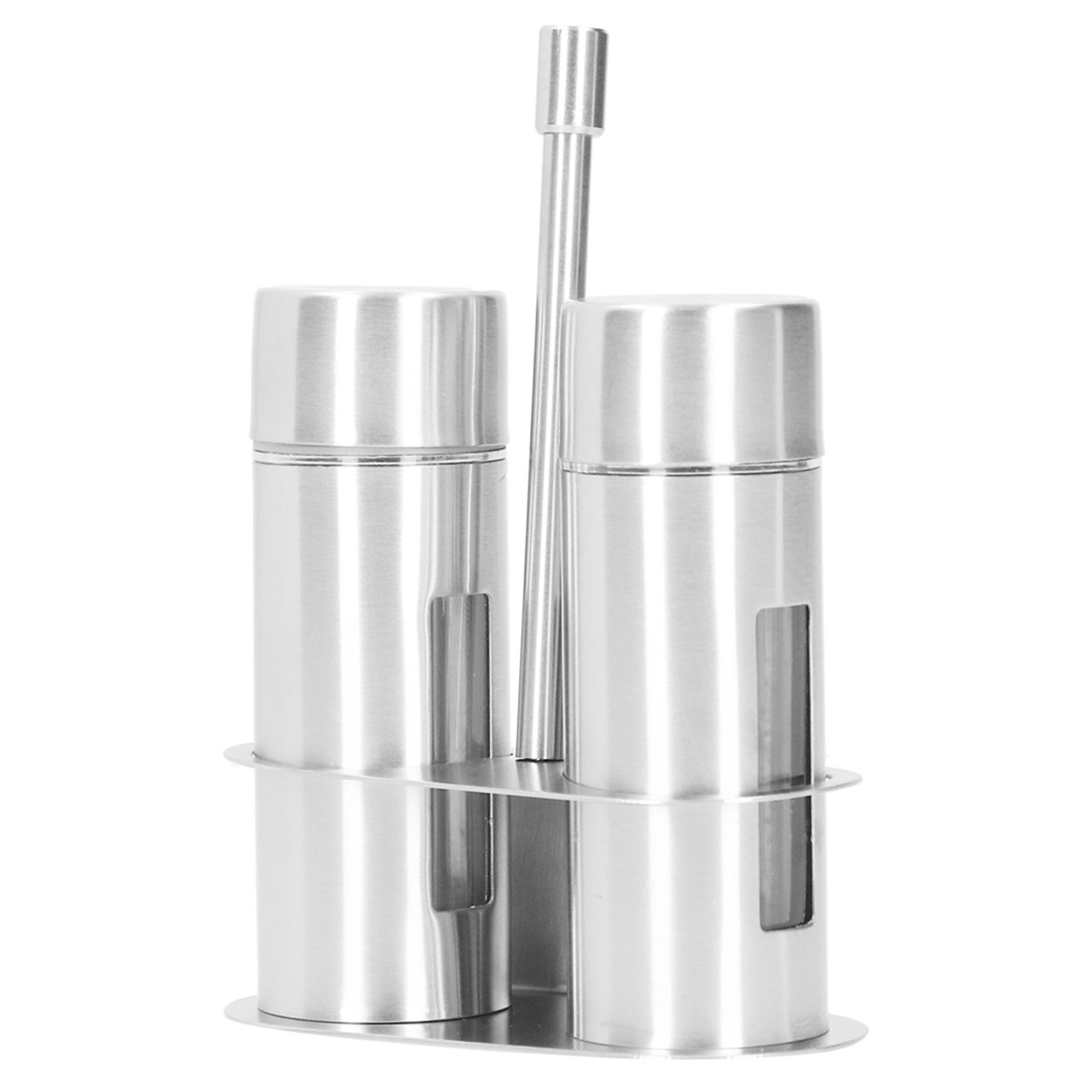 Condiment Container 304 Stainless Steel Seasoning Pots Set with Storage Rack view 3
