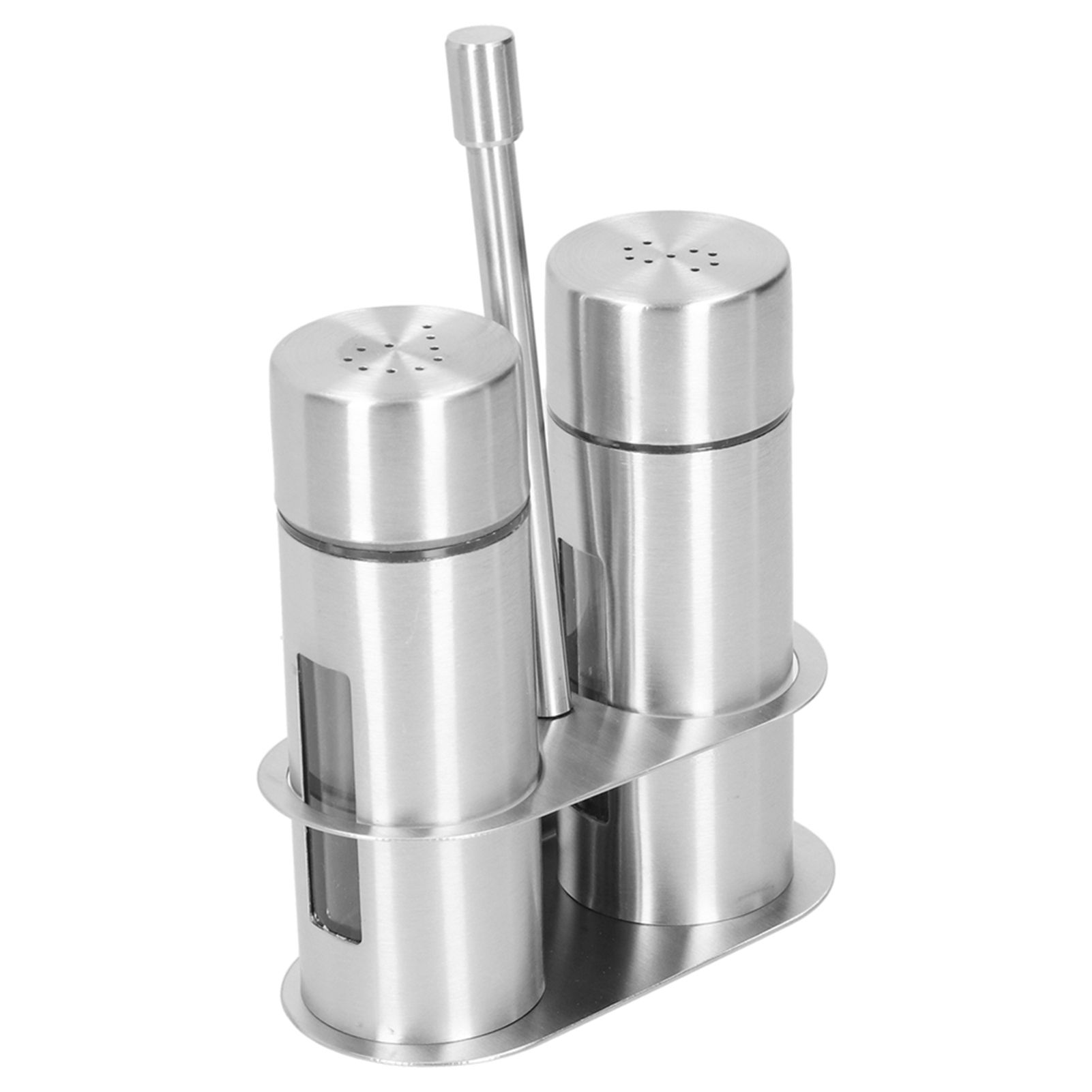 Condiment Container 304 Stainless Steel Seasoning Pots Set with Storage Rack view 7