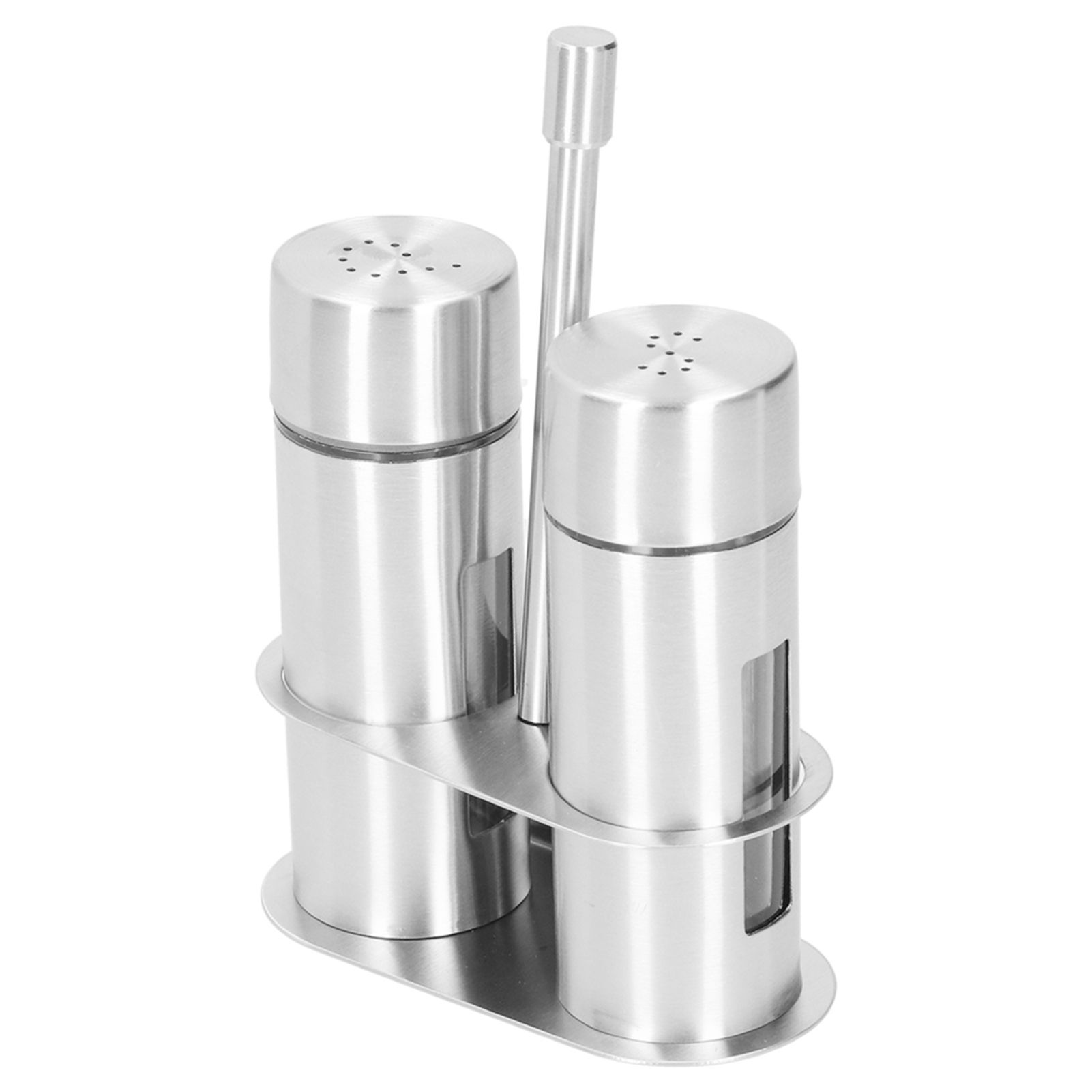 Condiment Container 304 Stainless Steel Seasoning Pots Set with Storage Rack view 8