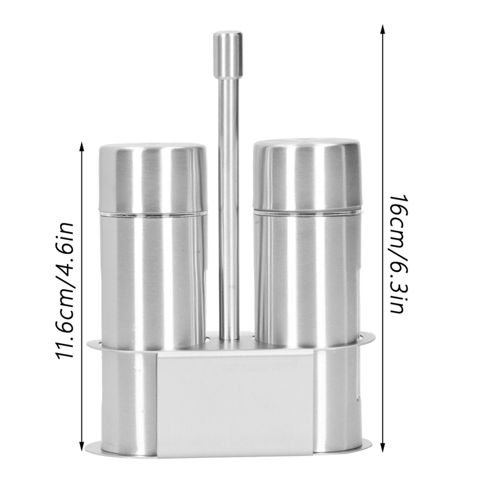 Condiment Container 304 Stainless Steel Seasoning Pots Set with Storage Rack view 11