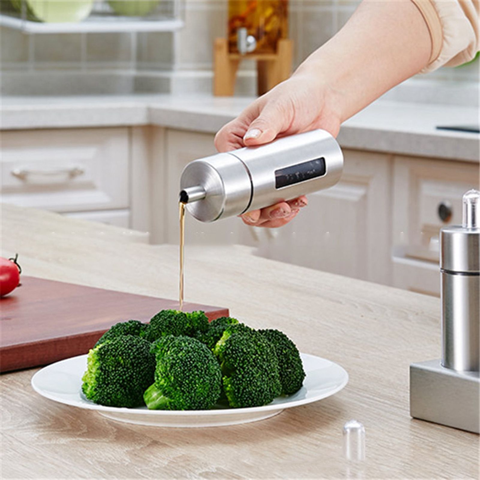 Condiment Container 304 Stainless Steel Seasoning Pots Set with Storage Rack view 14