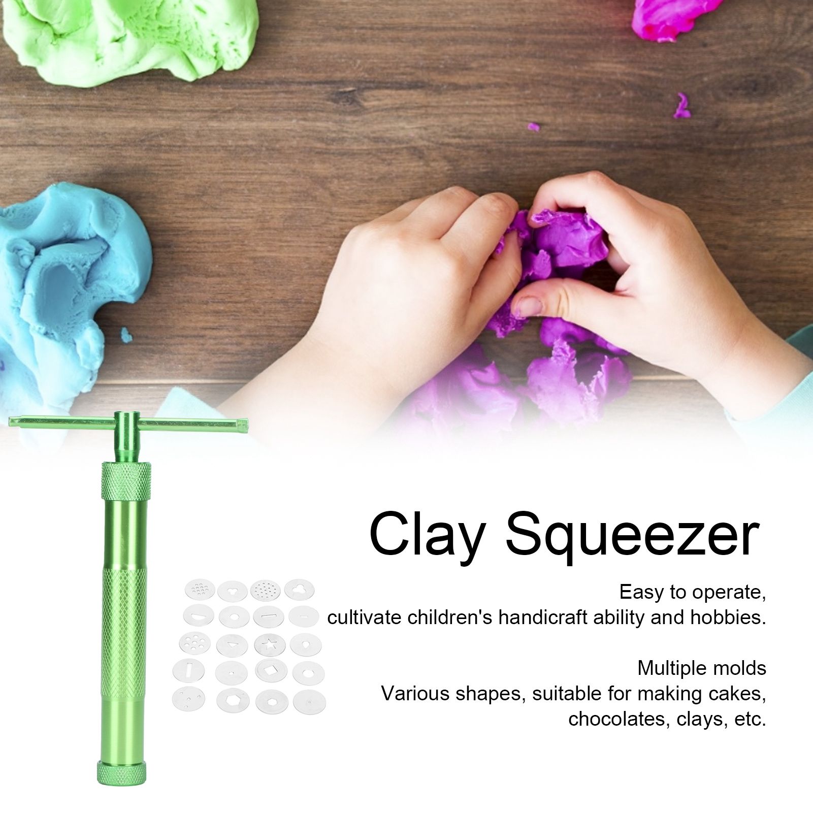 Clay Extruder Stainless Steel Rotating Squeezer Kit for Pottery Ceramic view 15