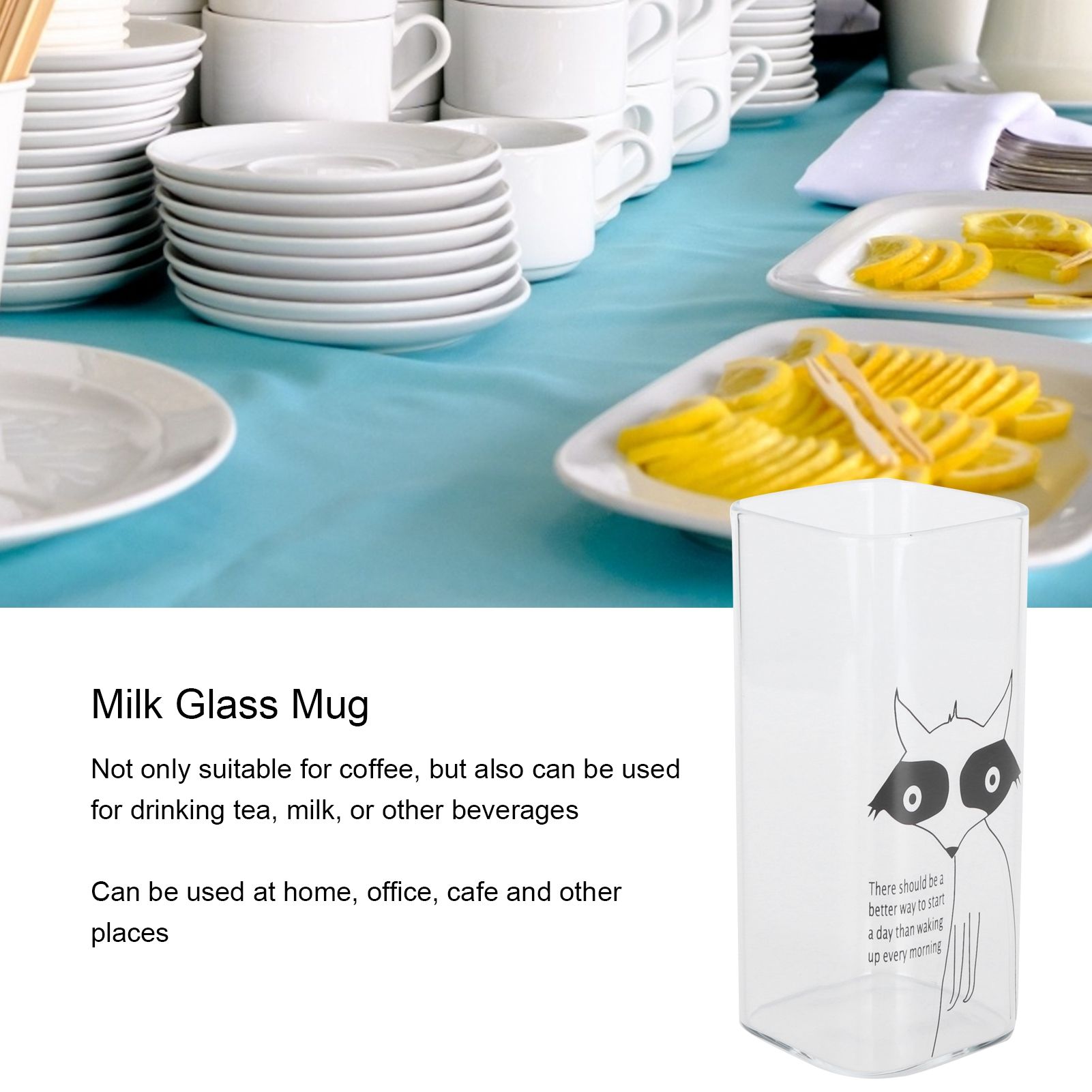 400ml Printed Pattern Milk Glass Mugs Tea Coffee Breakfast Milk Glass Cup view 15