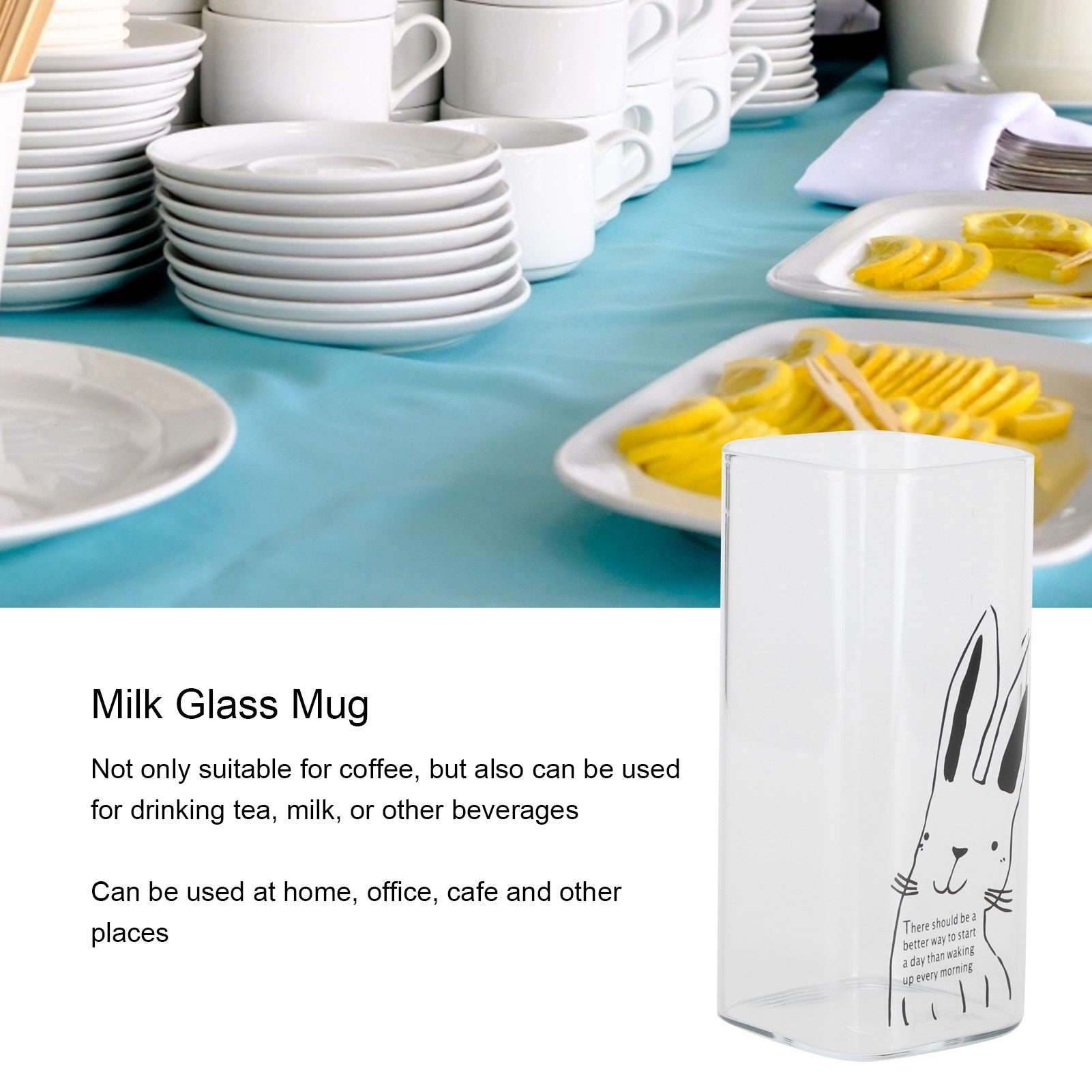 400ml Printed Pattern Milk Glass Mugs Tea Coffee Breakfast Milk Glass Cup view 15