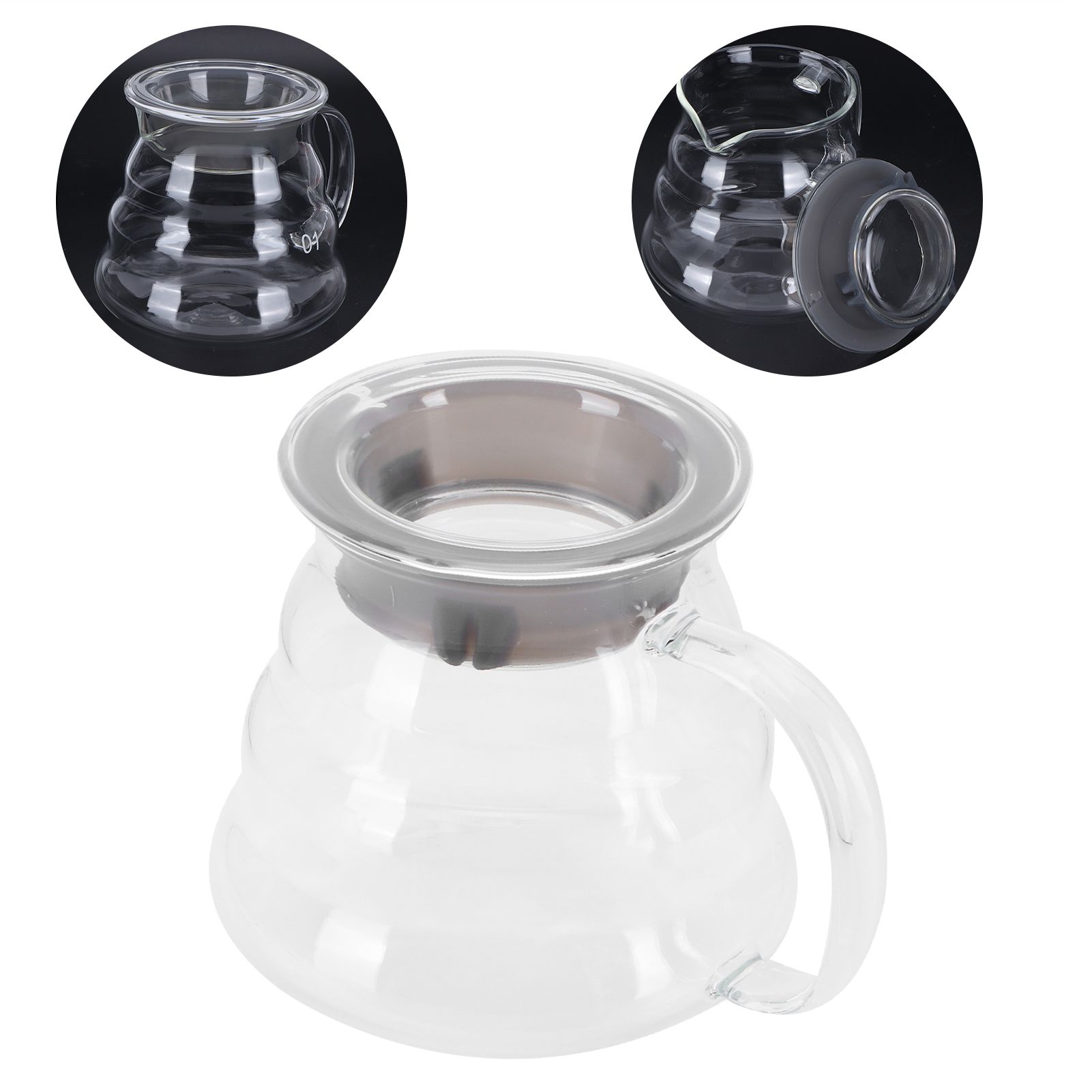 Glass Coffee Server Professional Glass Coffee Carafe Coffee Pot for Bar view 7