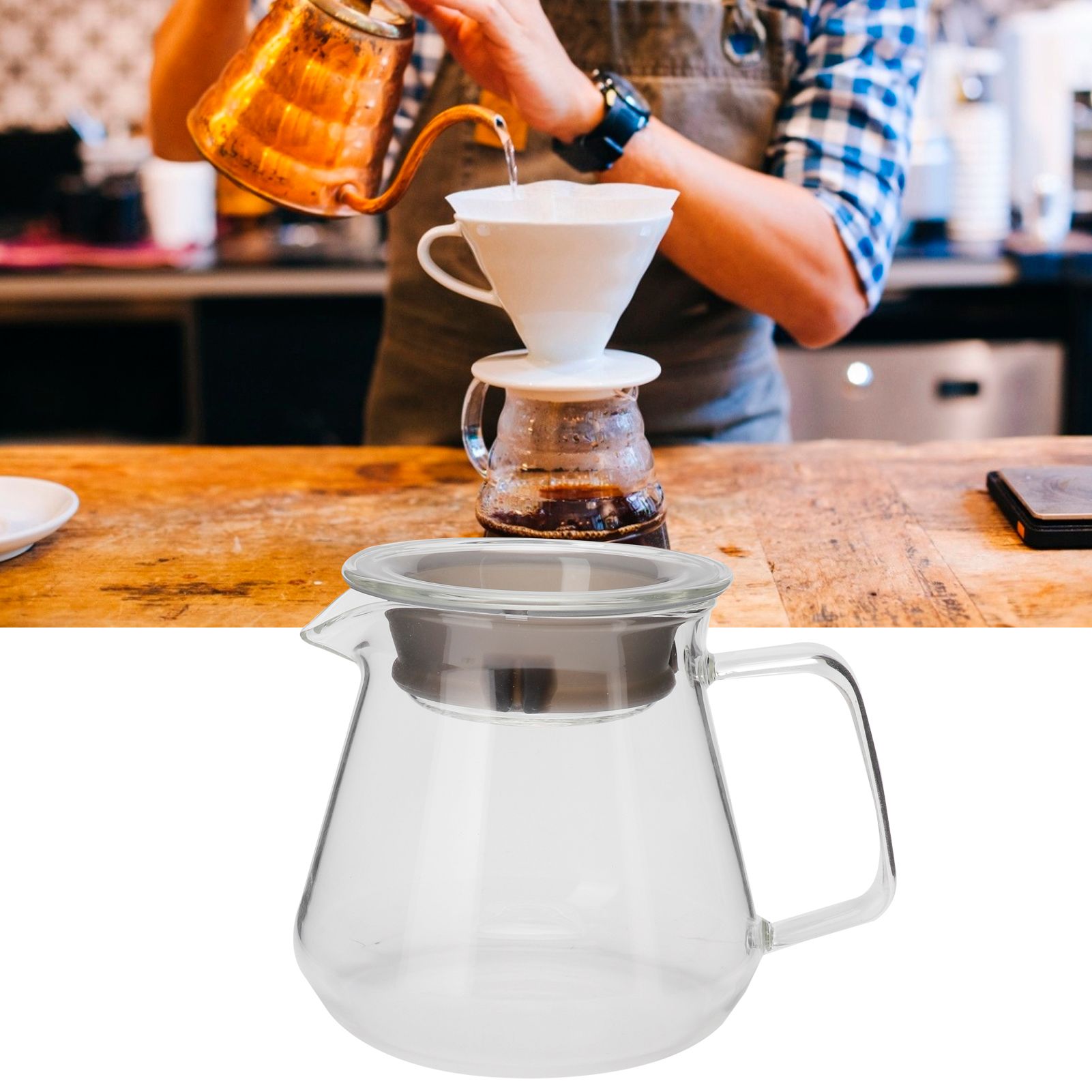Glass Pour Over Coffee Maker Coffee Pot Kettle for Home Office Cafe Shop view 10