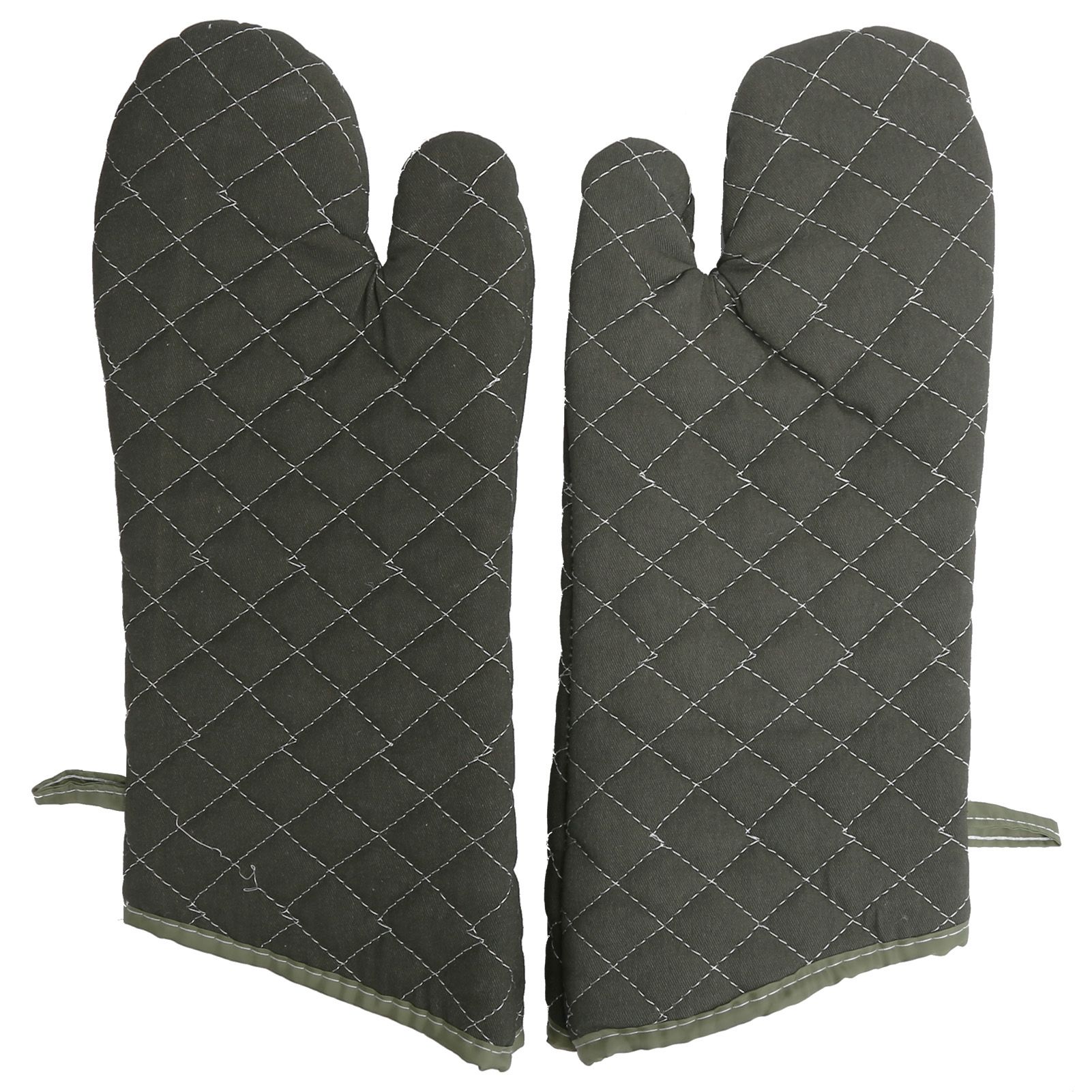 Baking Gloves Green Cotton Thick Heat Resistant Gloves for Electric Oven