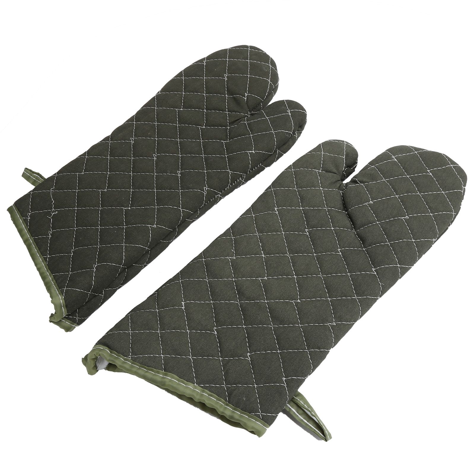 Baking Gloves Green Cotton Thick Heat Resistant Gloves for Electric Oven view 3