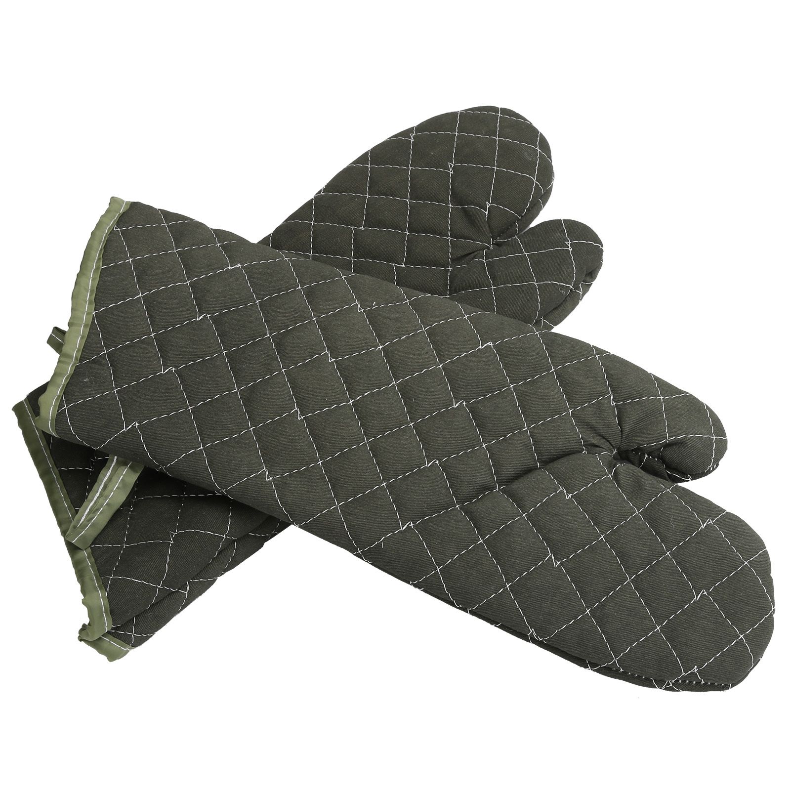 Baking Gloves Green Cotton Thick Heat Resistant Gloves for Electric Oven view 4