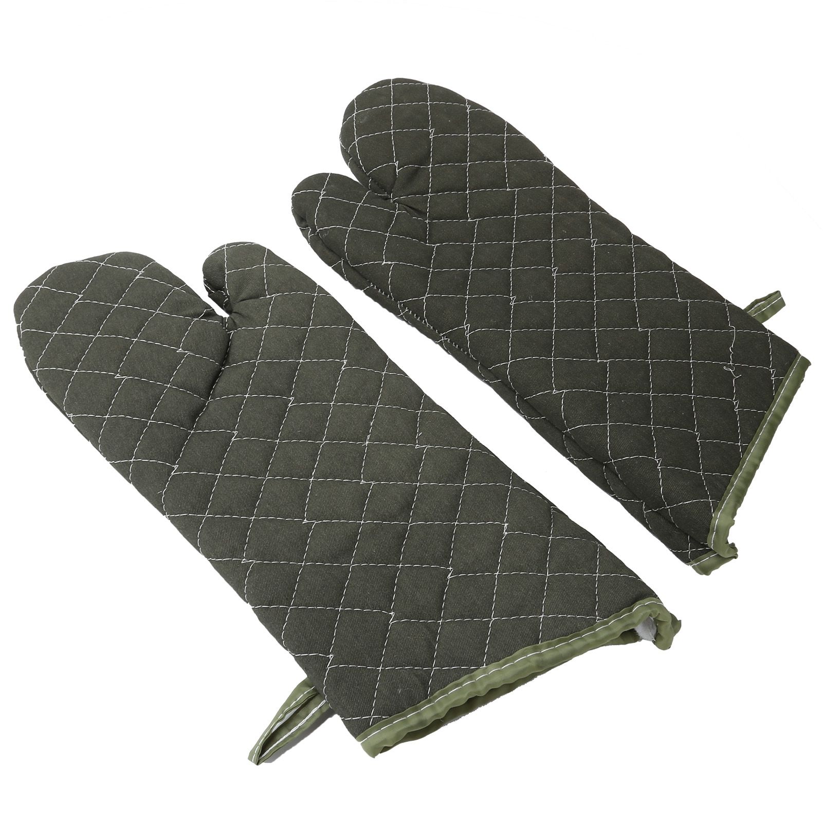 Baking Gloves Green Cotton Thick Heat Resistant Gloves for Electric Oven view 6