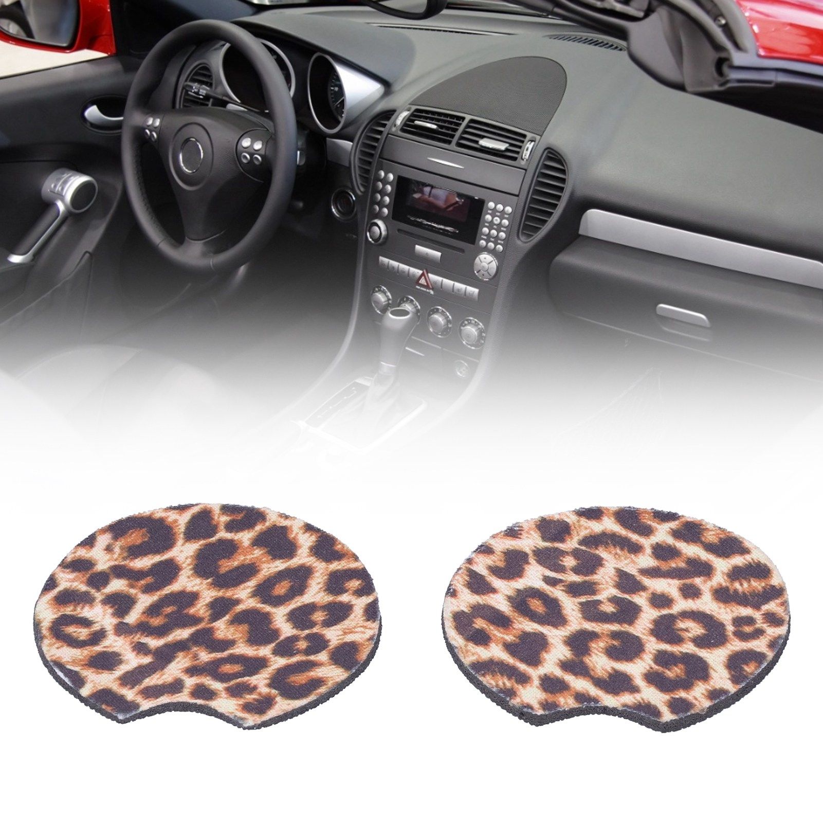 2Pcs Teacup Mat Waterproof Non Slip Car Coaster Neoprene Printed Cup Pad Protector view 10
