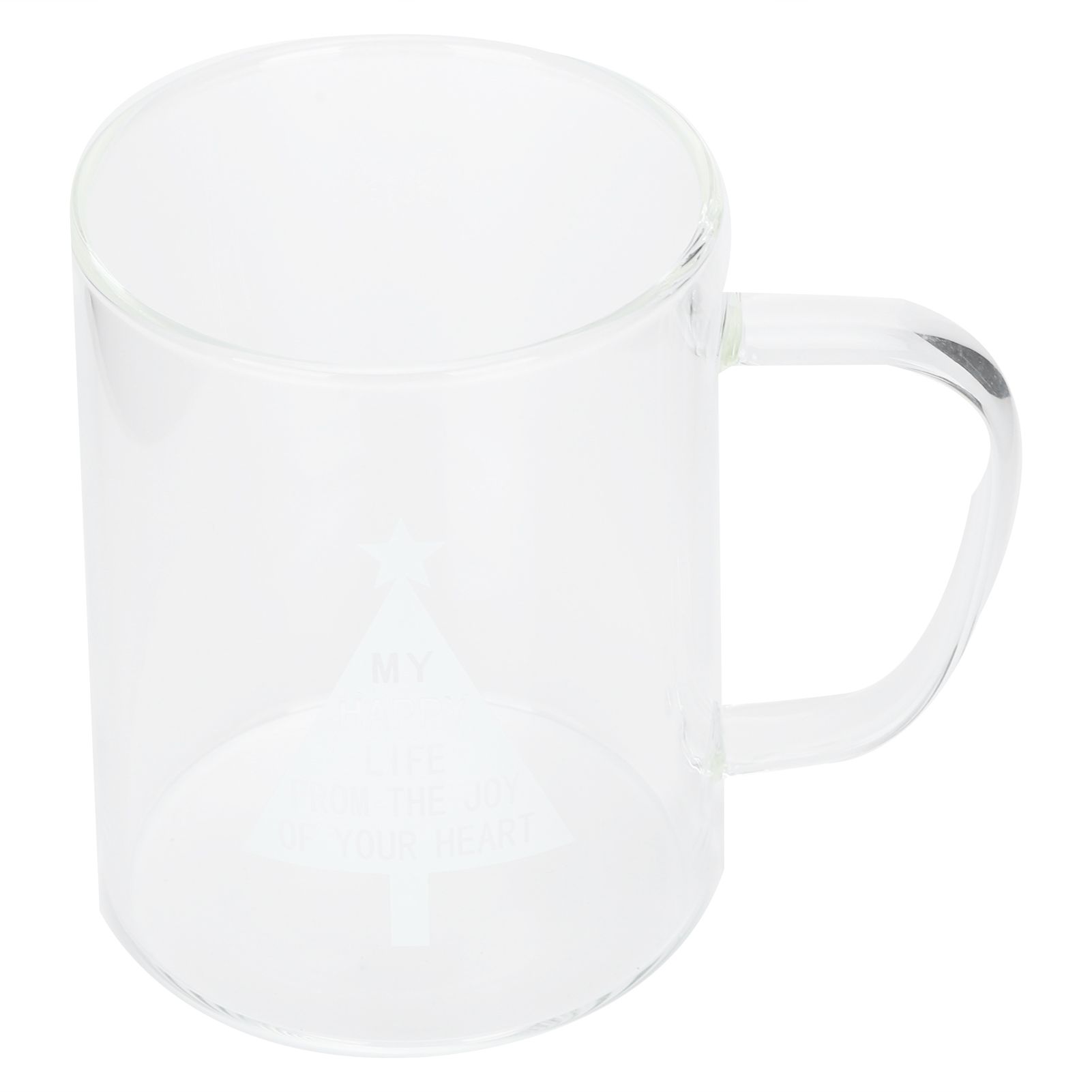 350ml Transparent Milk Cup Coffee Mug Tea Glass Drinkware with Handle for view 2