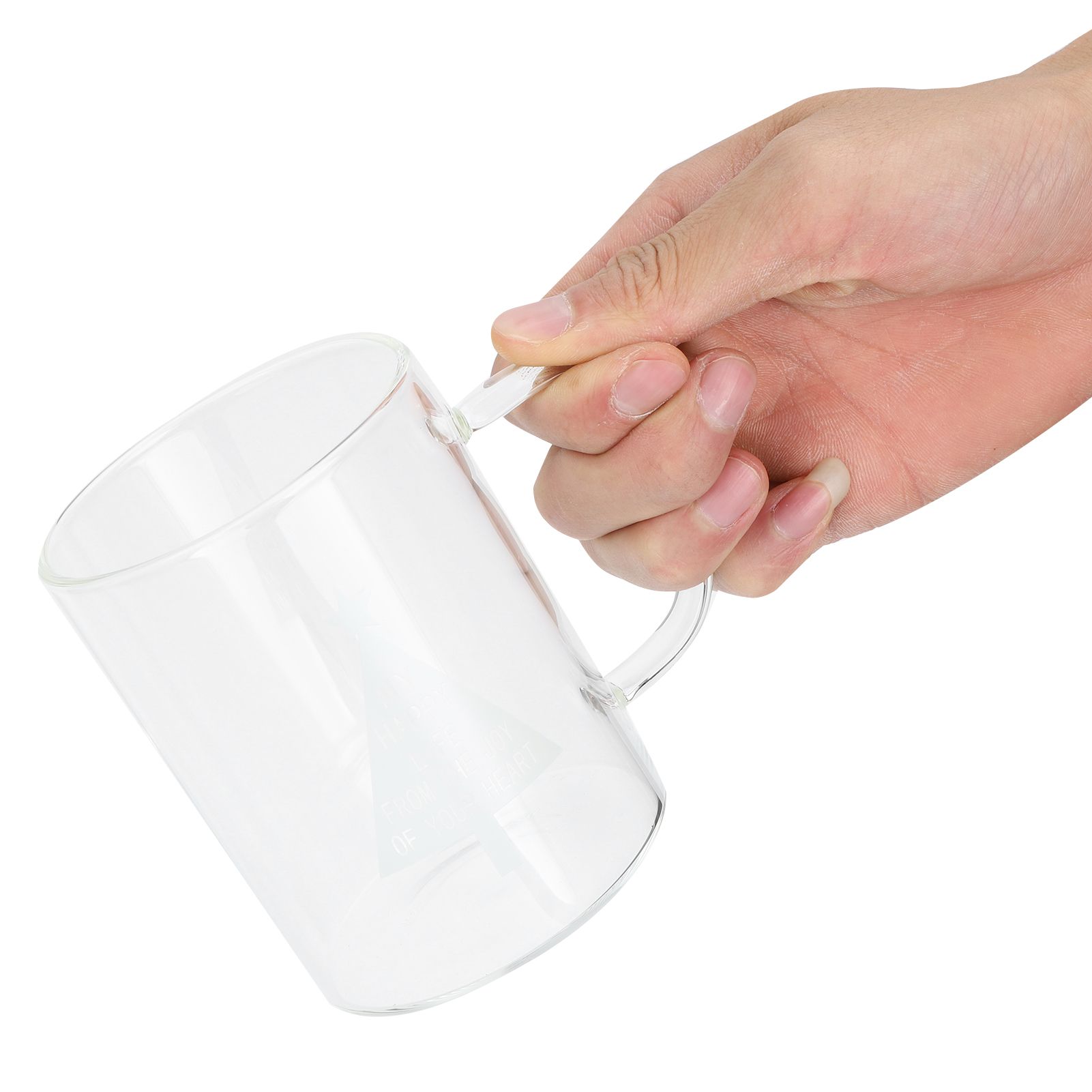 350ml Transparent Milk Cup Coffee Mug Tea Glass Drinkware with Handle for view 8