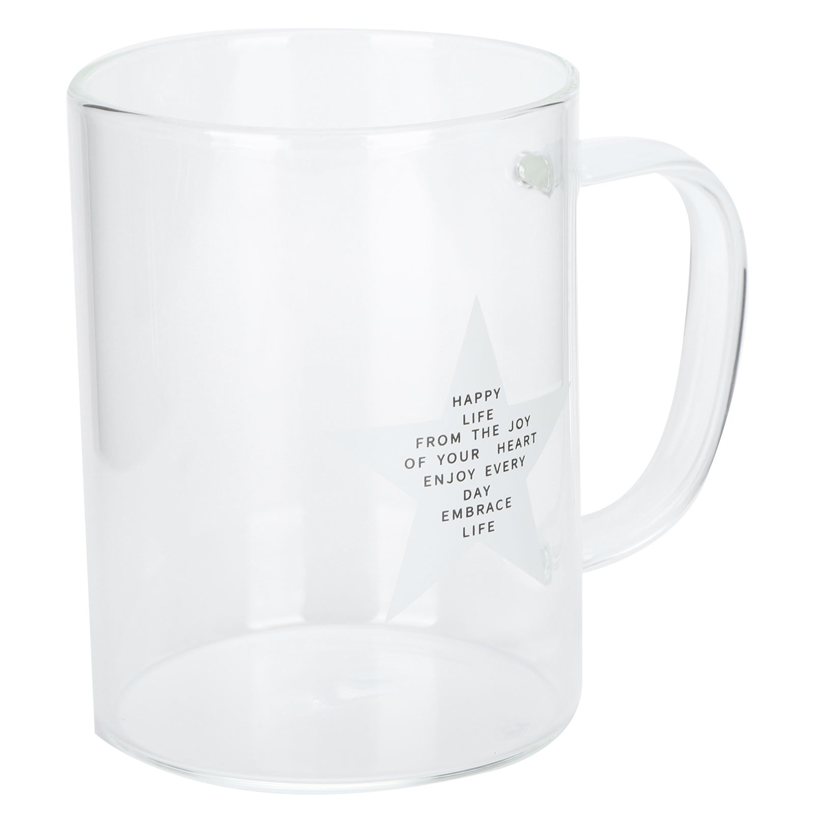 350ml Transparent Milk Cup Coffee Mug Tea Glass Drinkware with Handle for view 2