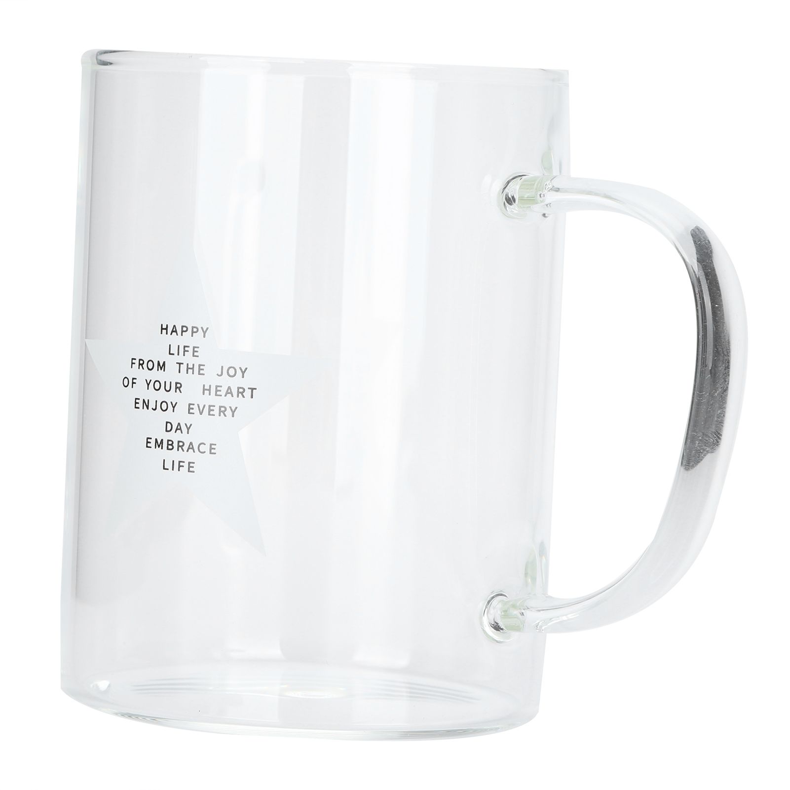 350ml Transparent Milk Cup Coffee Mug Tea Glass Drinkware with Handle for view 3