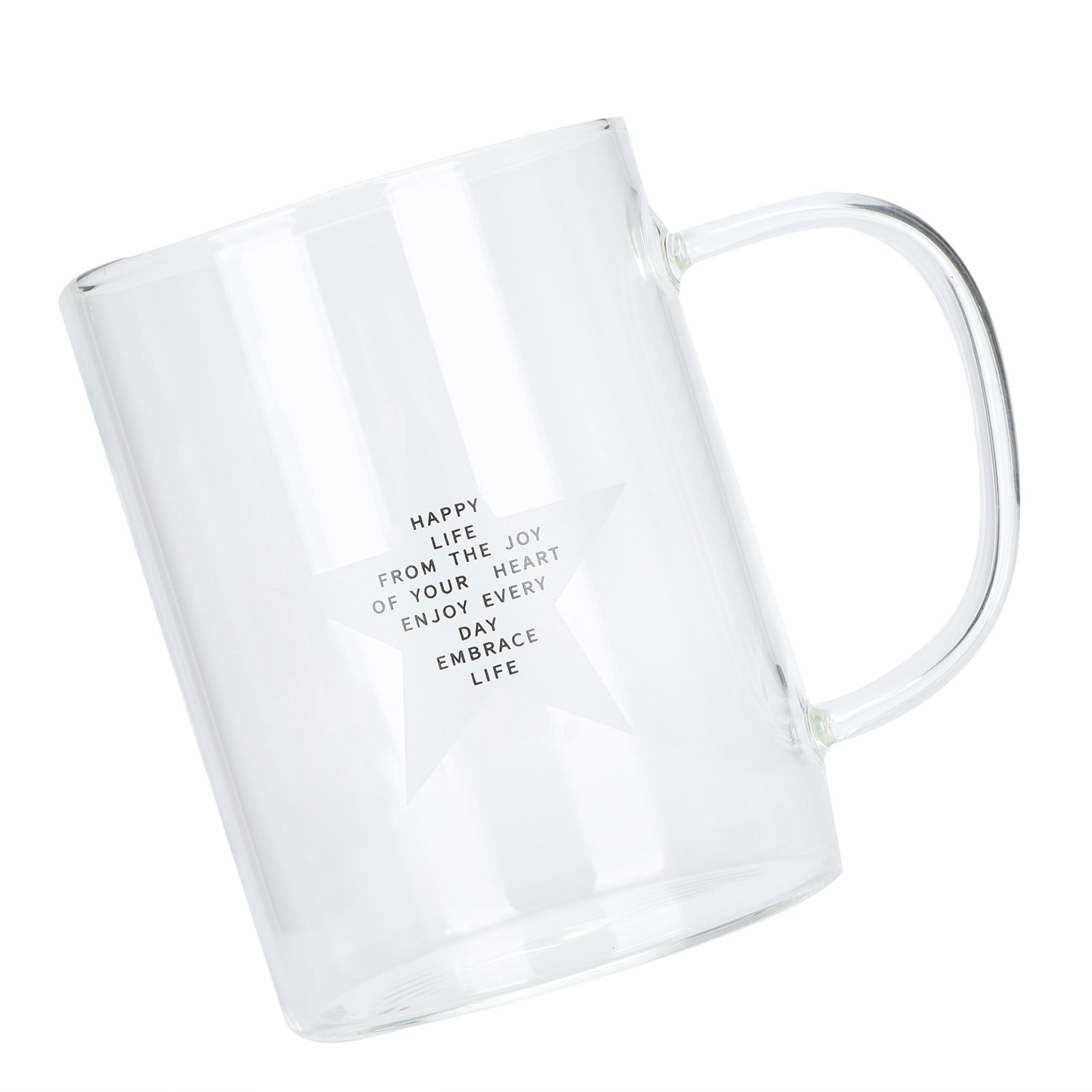 350ml Transparent Milk Cup Coffee Mug Tea Glass Drinkware with Handle for view 7