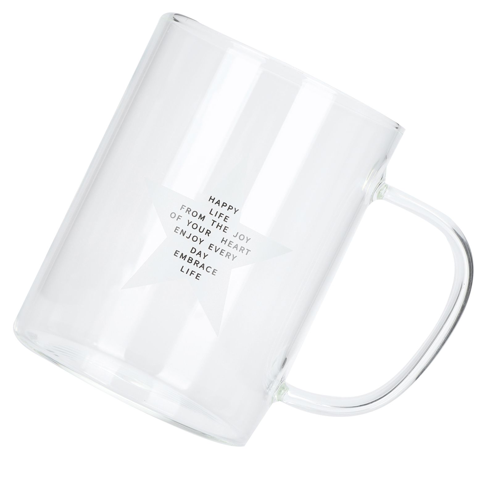 350ml Transparent Milk Cup Coffee Mug Tea Glass Drinkware with Handle for view 8
