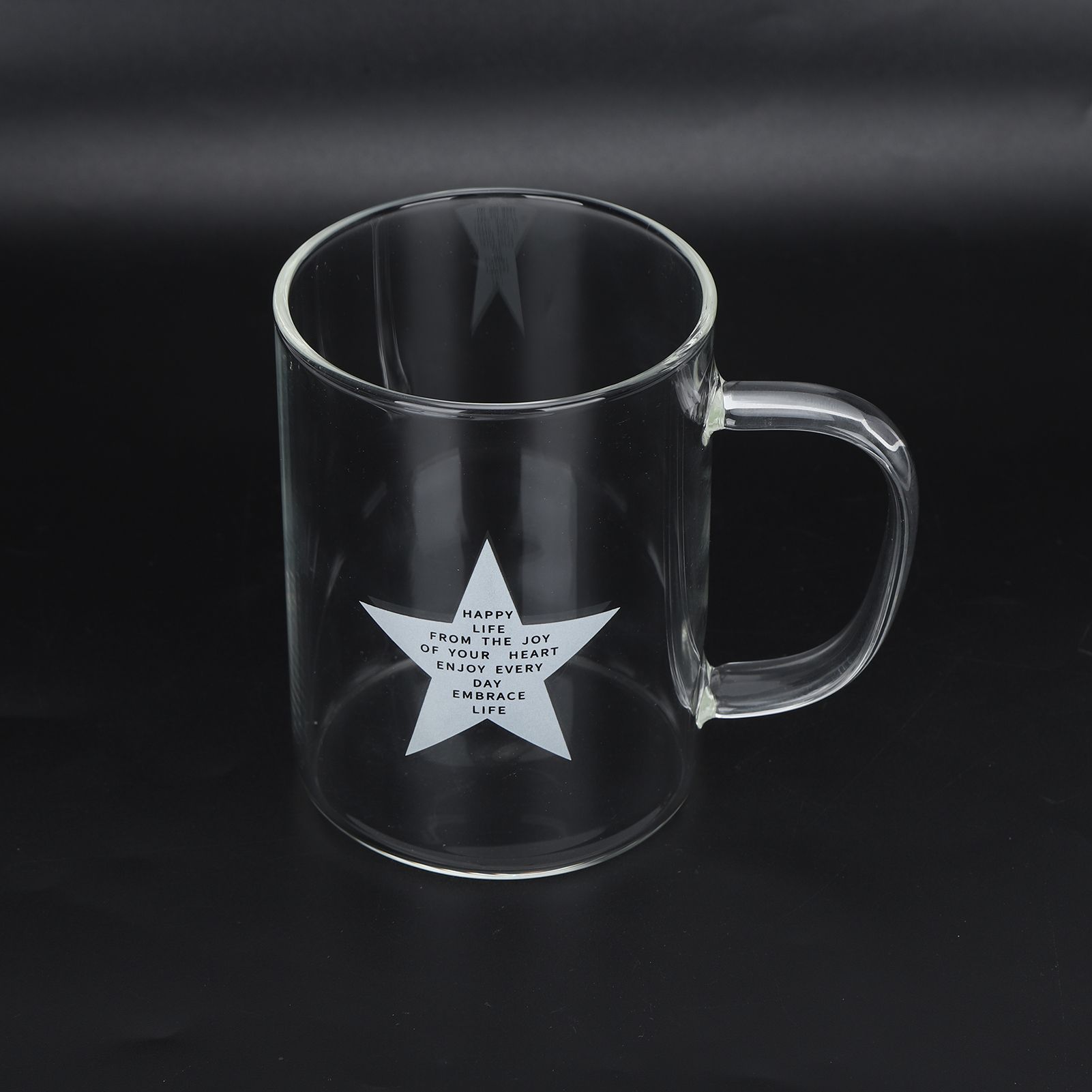 350ml Transparent Milk Cup Coffee Mug Tea Glass Drinkware with Handle for view 11