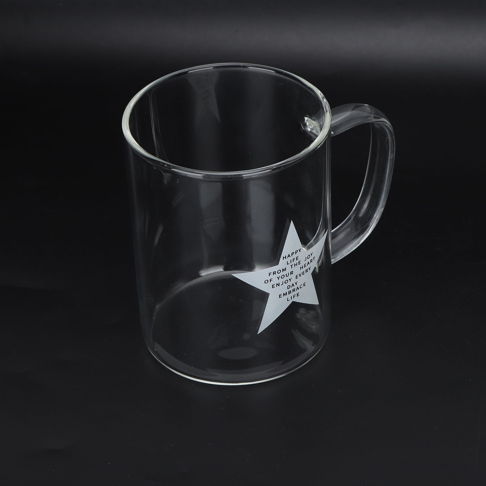 350ml Transparent Milk Cup Coffee Mug Tea Glass Drinkware with Handle for view 12