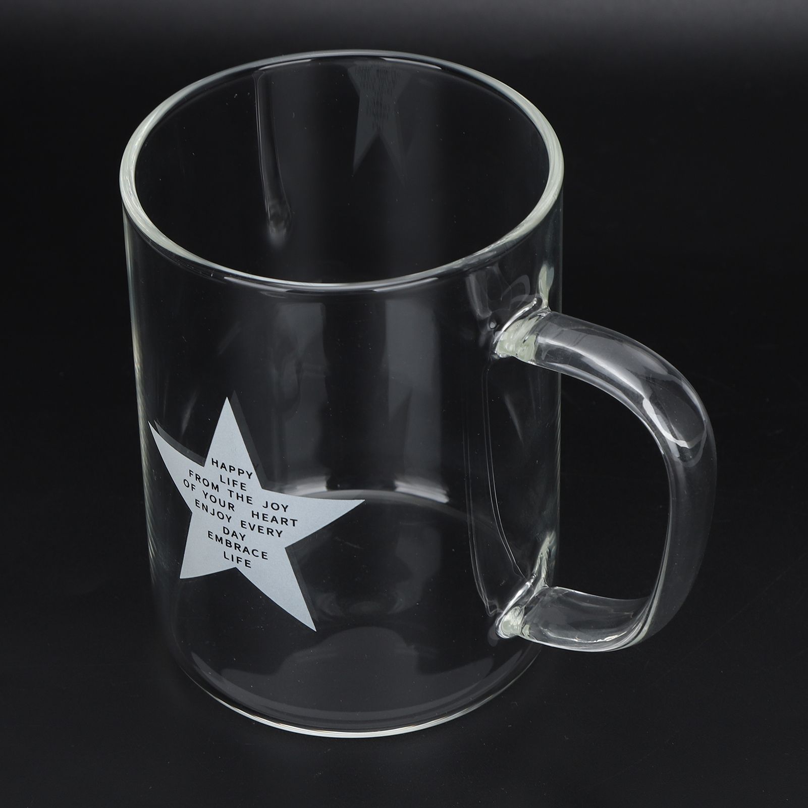 350ml Transparent Milk Cup Coffee Mug Tea Glass Drinkware with Handle for view 13