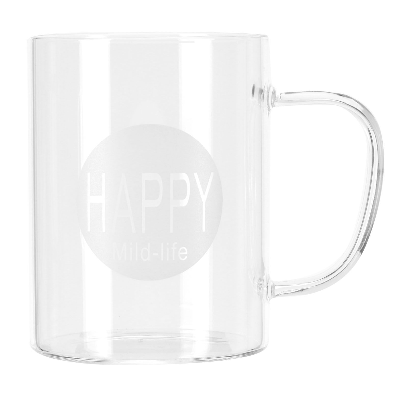 350ml Coffee Cup Transparent High Borosilicate Glass Mug with Handle for Milk