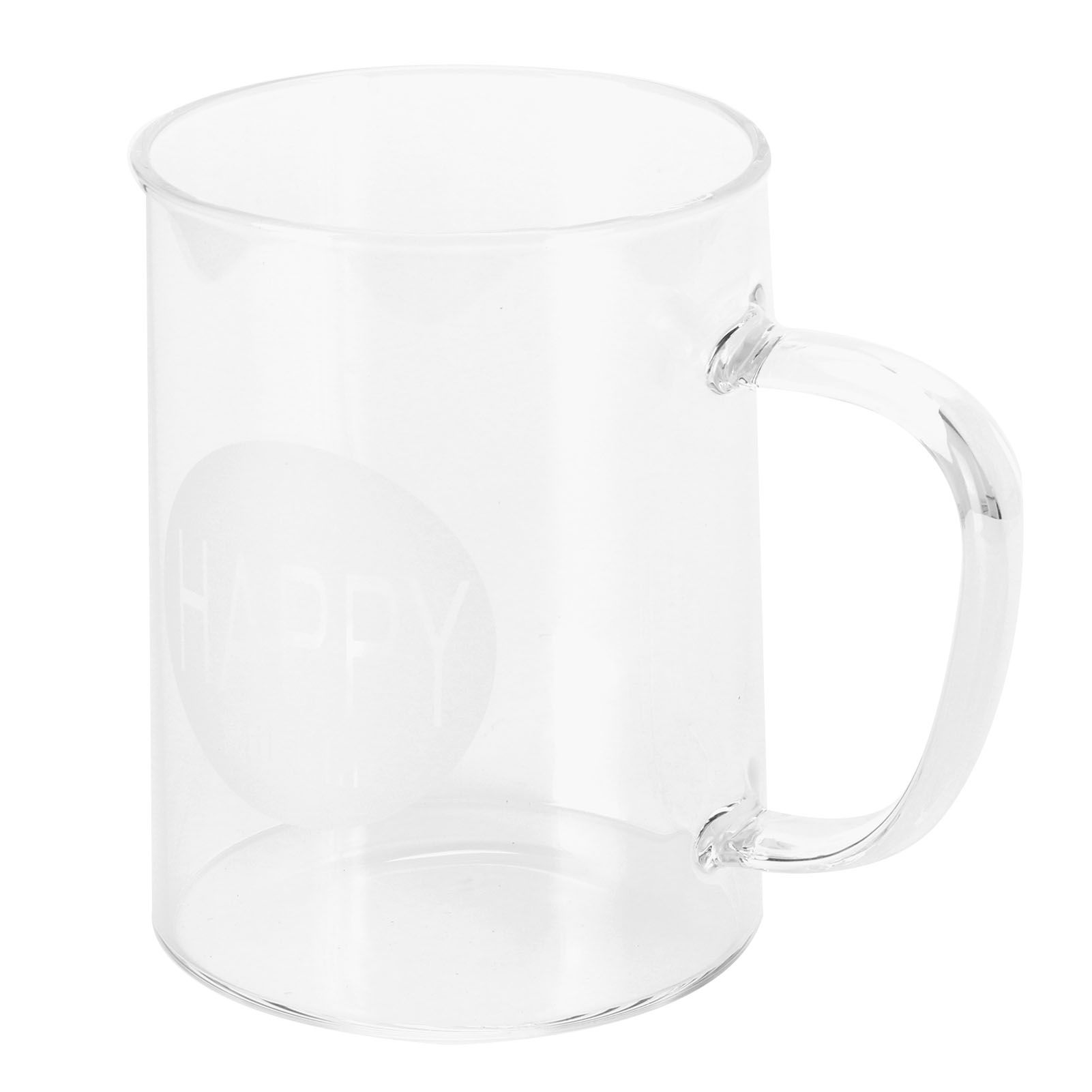 350ml Coffee Cup Transparent High Borosilicate Glass Mug with Handle for Milk view 2