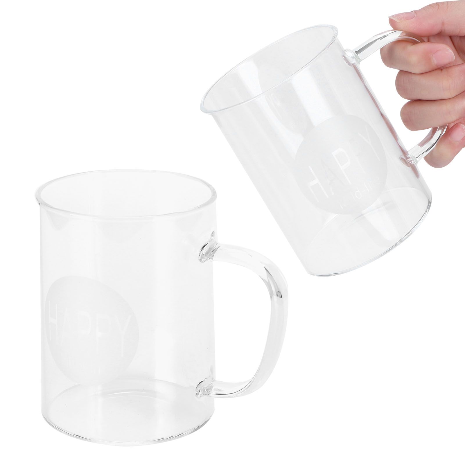 350ml Coffee Cup Transparent High Borosilicate Glass Mug with Handle for Milk view 8