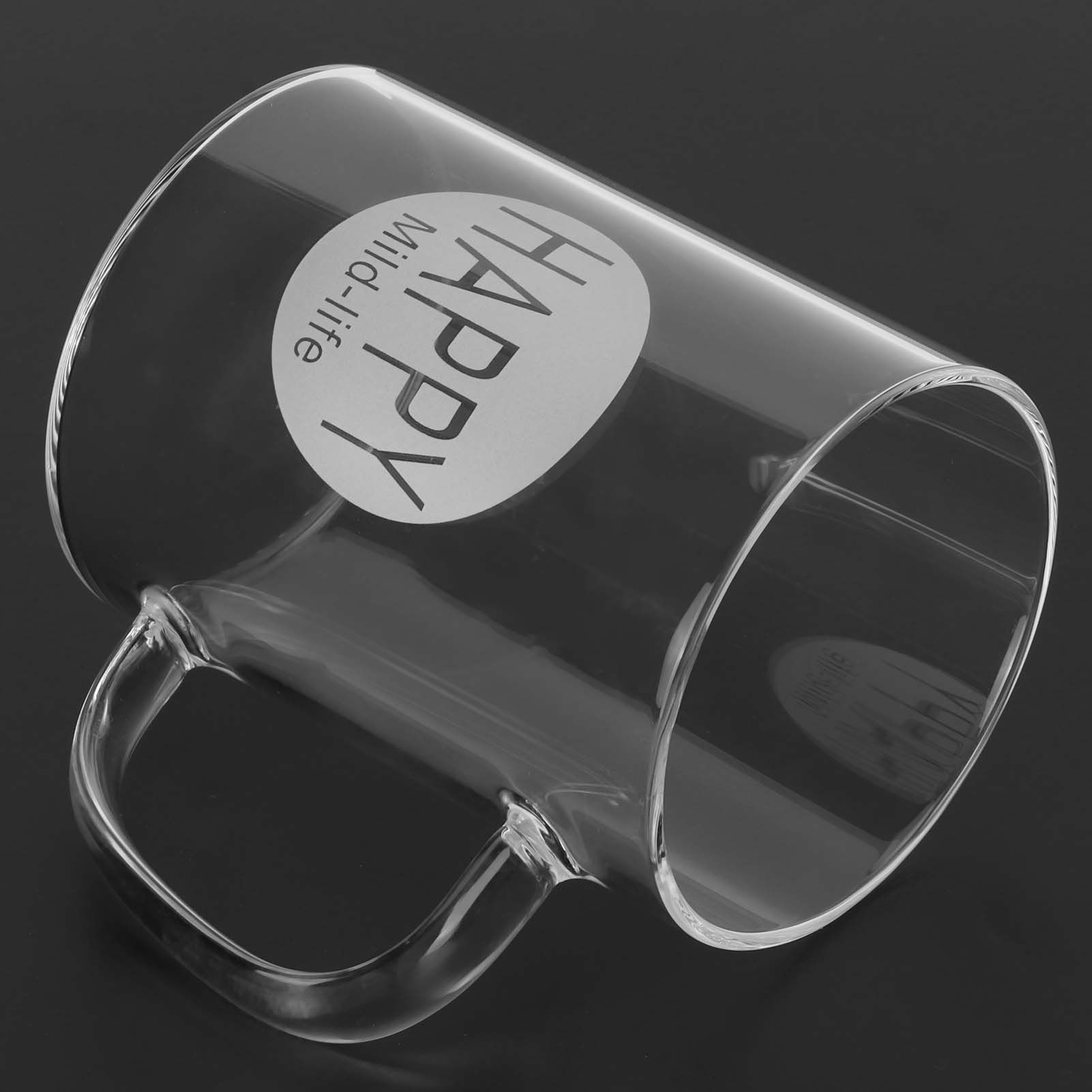 350ml Coffee Cup Transparent High Borosilicate Glass Mug with Handle for Milk view 14