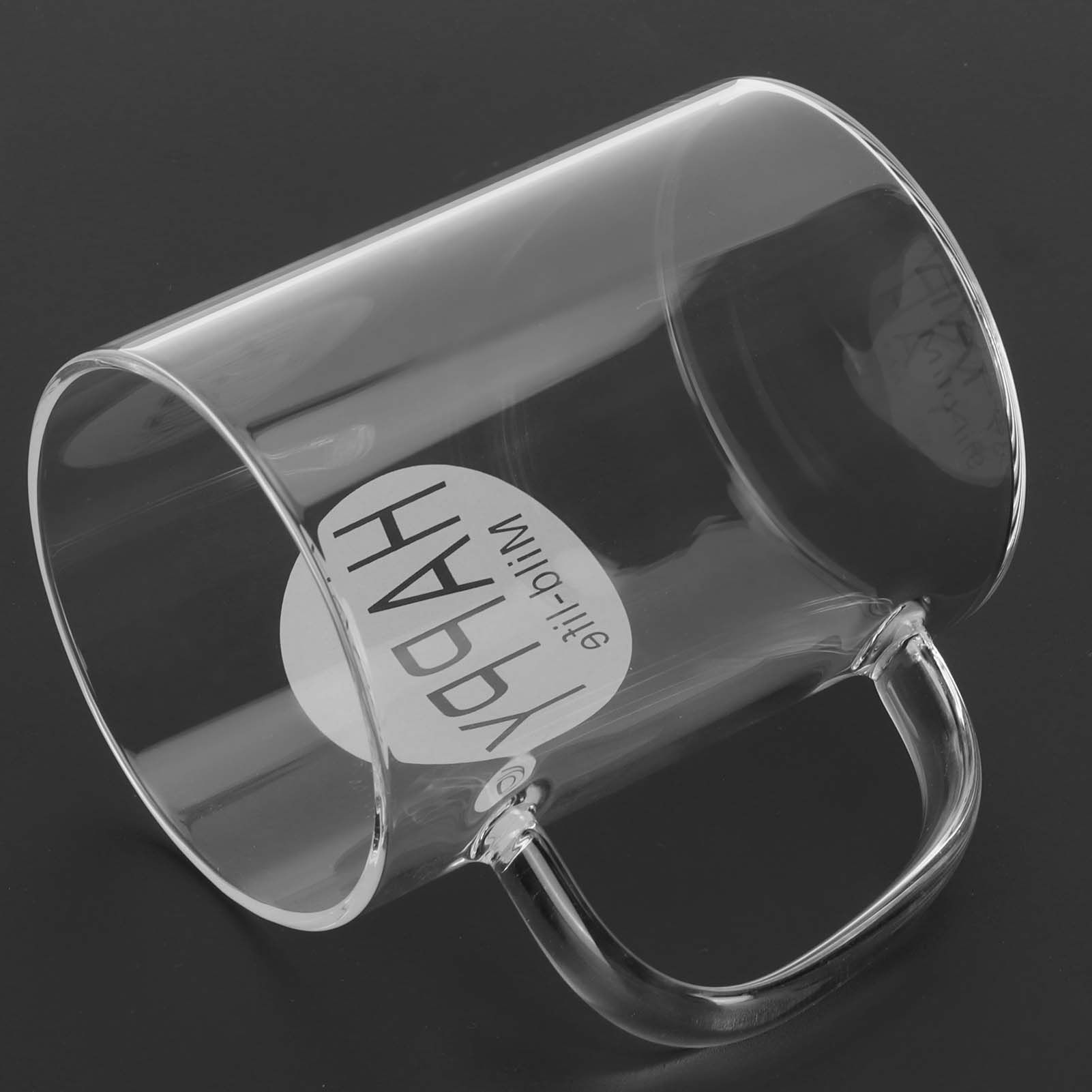 350ml Coffee Cup Transparent High Borosilicate Glass Mug with Handle for Milk view 15