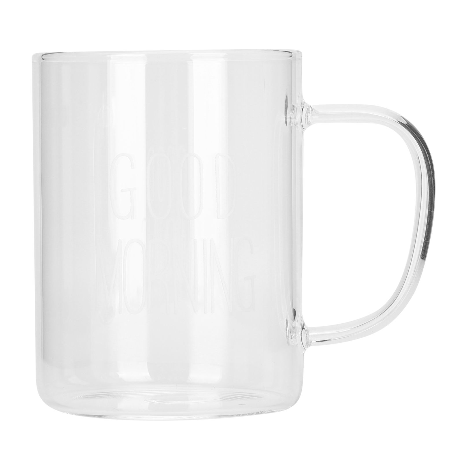 350ML Transparent Milk Coffee Mug with Handle Glass Water Cup Drinkware