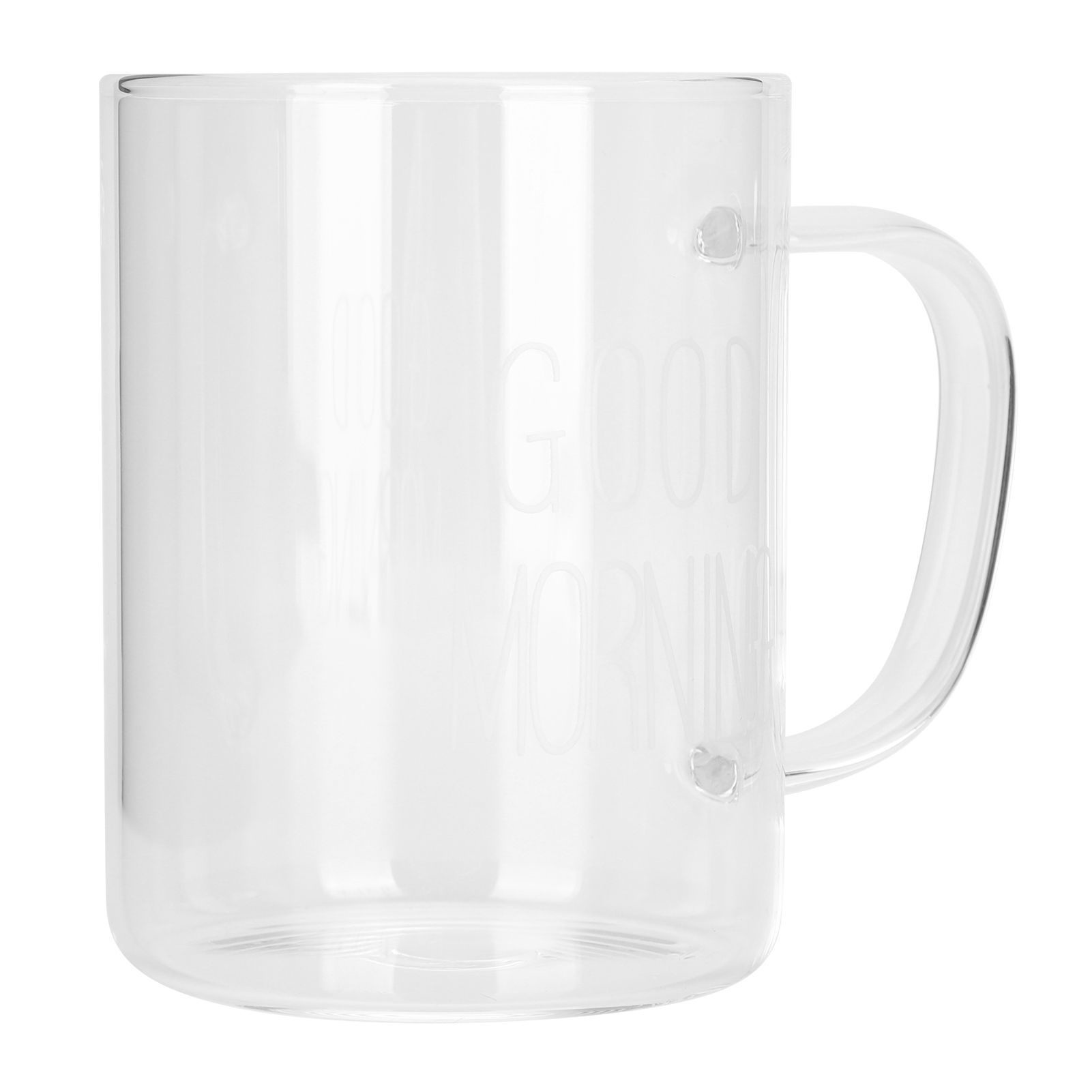 350ML Transparent Milk Coffee Mug with Handle Glass Water Cup Drinkware view 2
